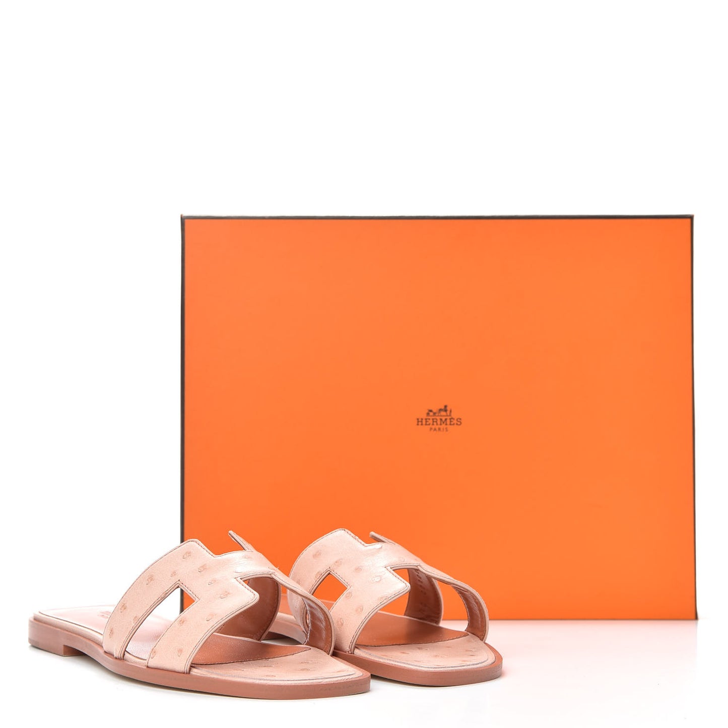 Ostrich Oran Sandals 36 Rose Bubinga