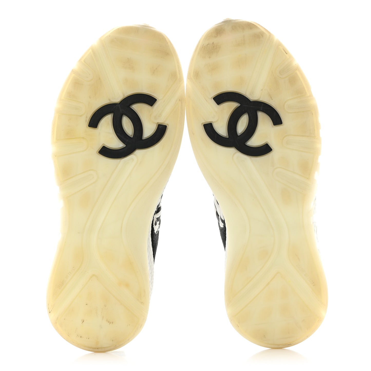 Nylon Suede Calfskin Printed Sneakers 38 White Black