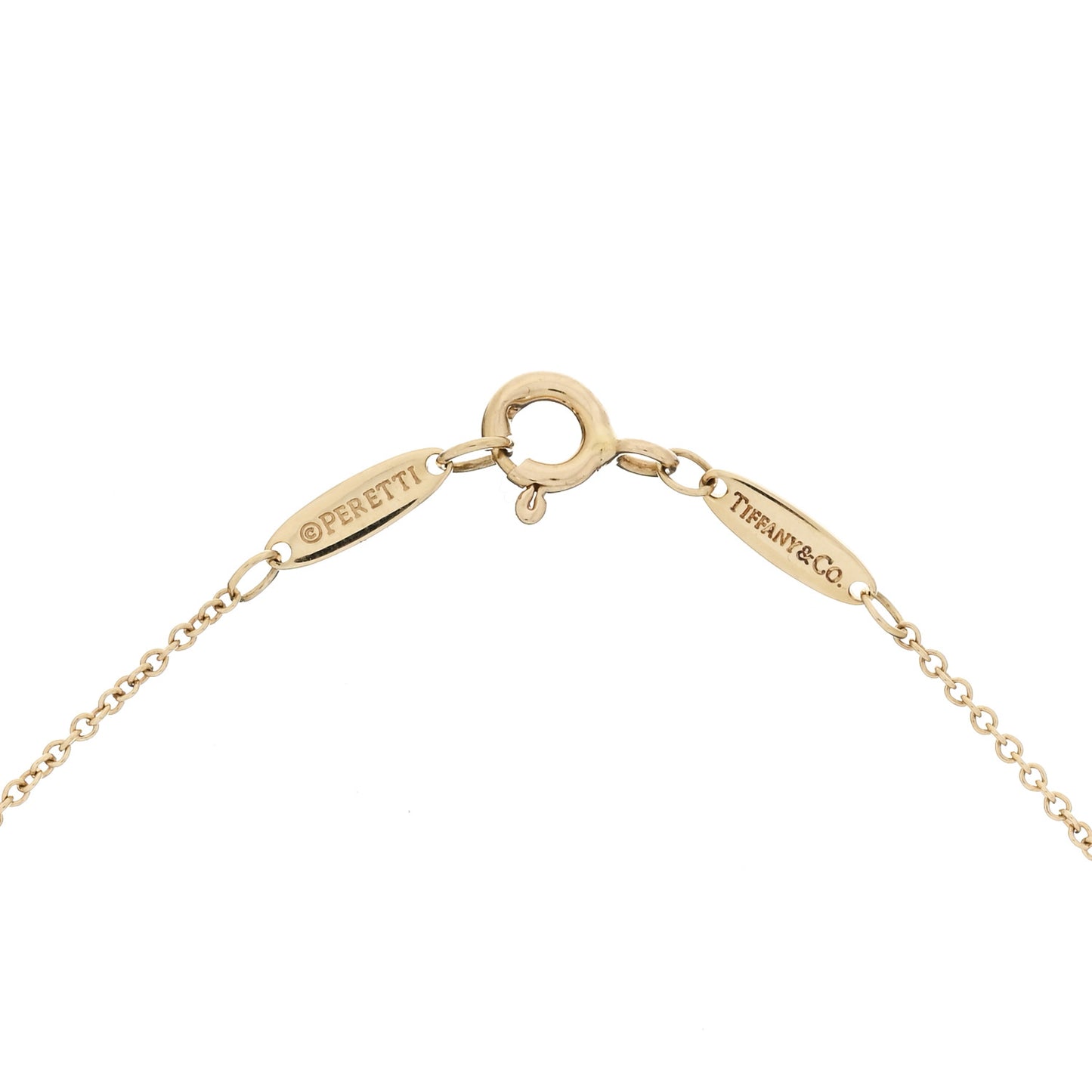 18K Yellow Gold Diamond .08ct Elsa Peretti Diamonds by the Yard Pendant Necklace