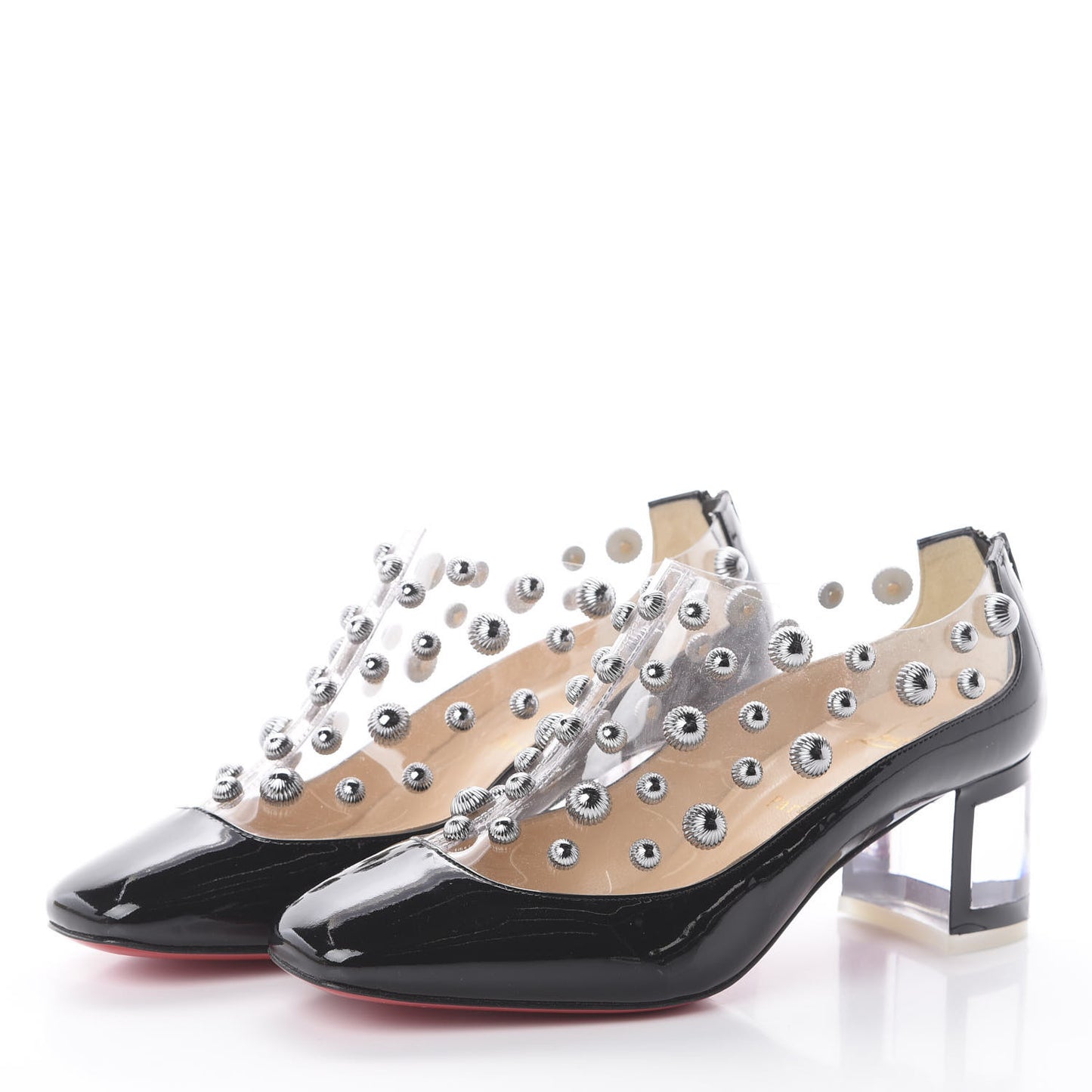 Patent PVC Space Odd 55 Pumps 38 Version Black Dark Gunmetal
