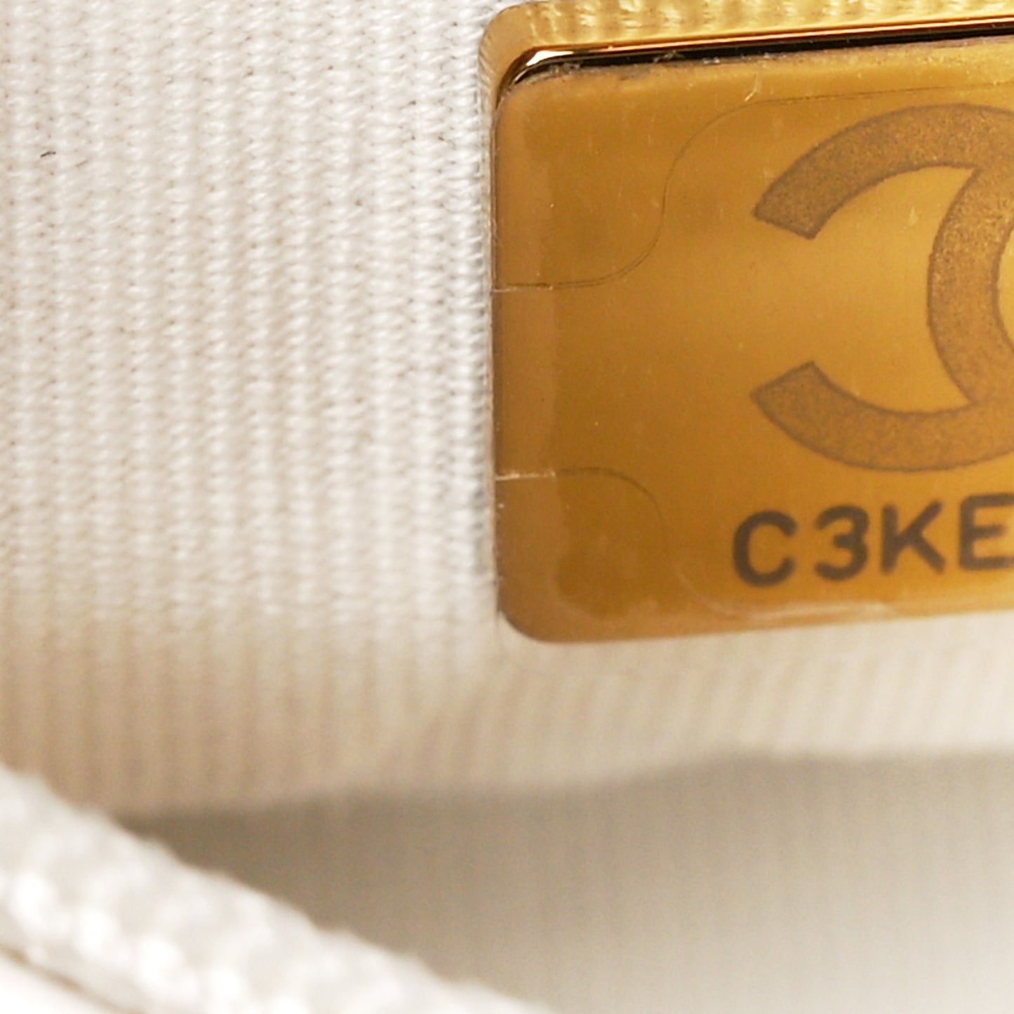 Shiny Aged Calfskin Quilted Nano Kelly Shopper White