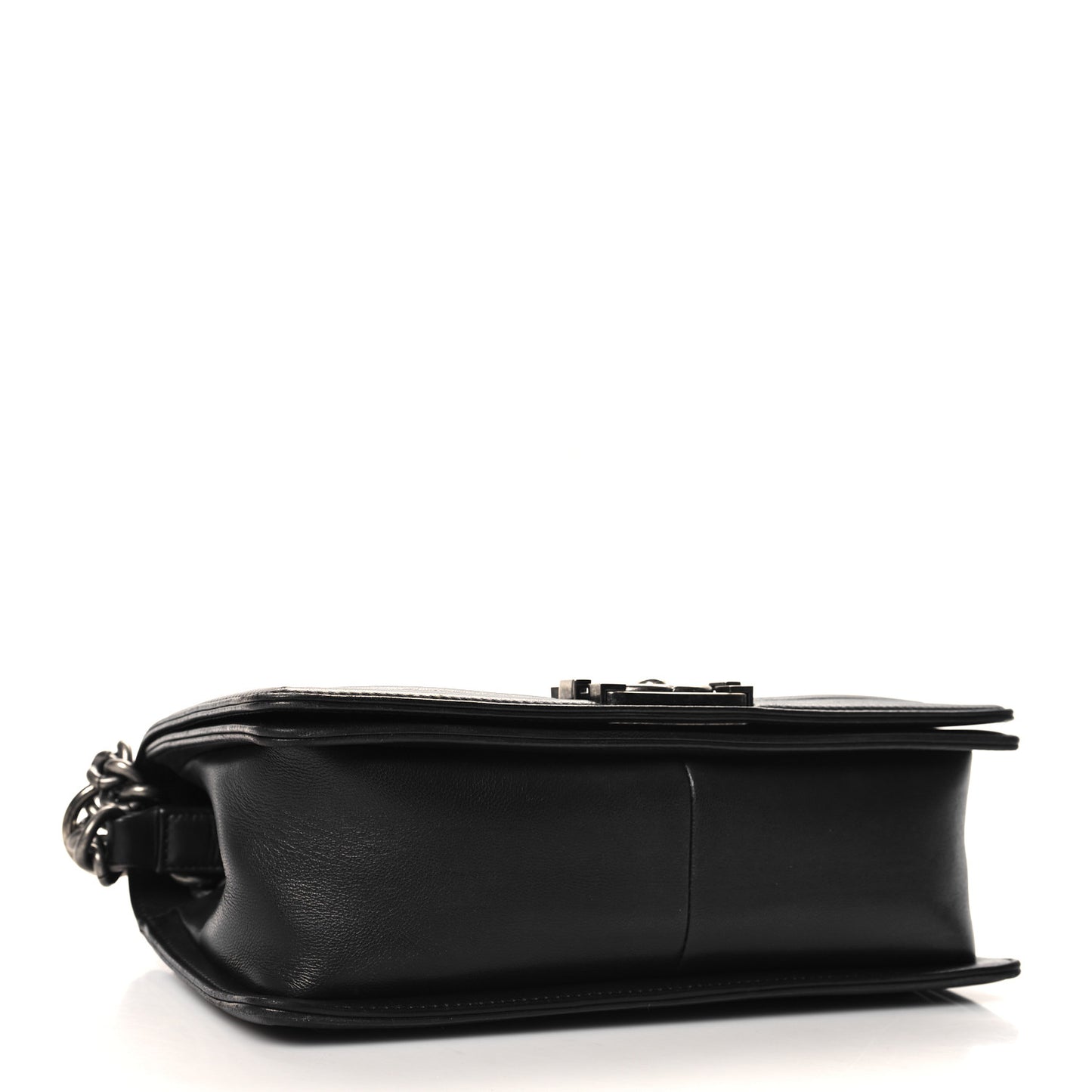 Lambskin Quilted Medium Boy Flap Black