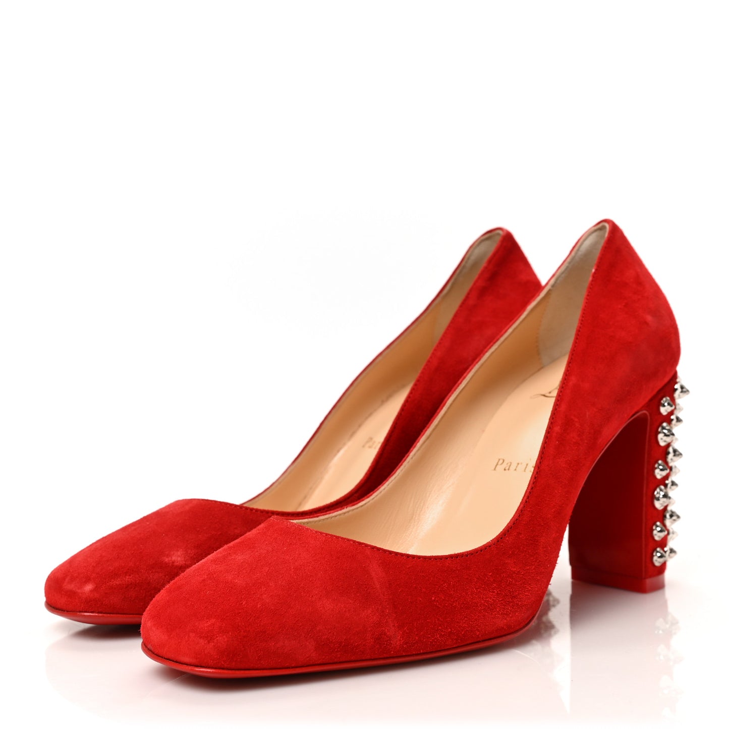 Veau Velours Donna Stud Spikes 85 Pumps 37 Loubi
