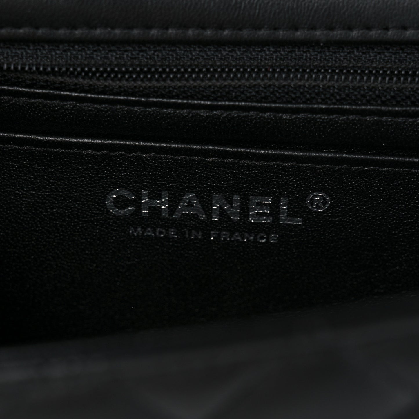 Lambskin Quilted Mini Rectangular Flap Black