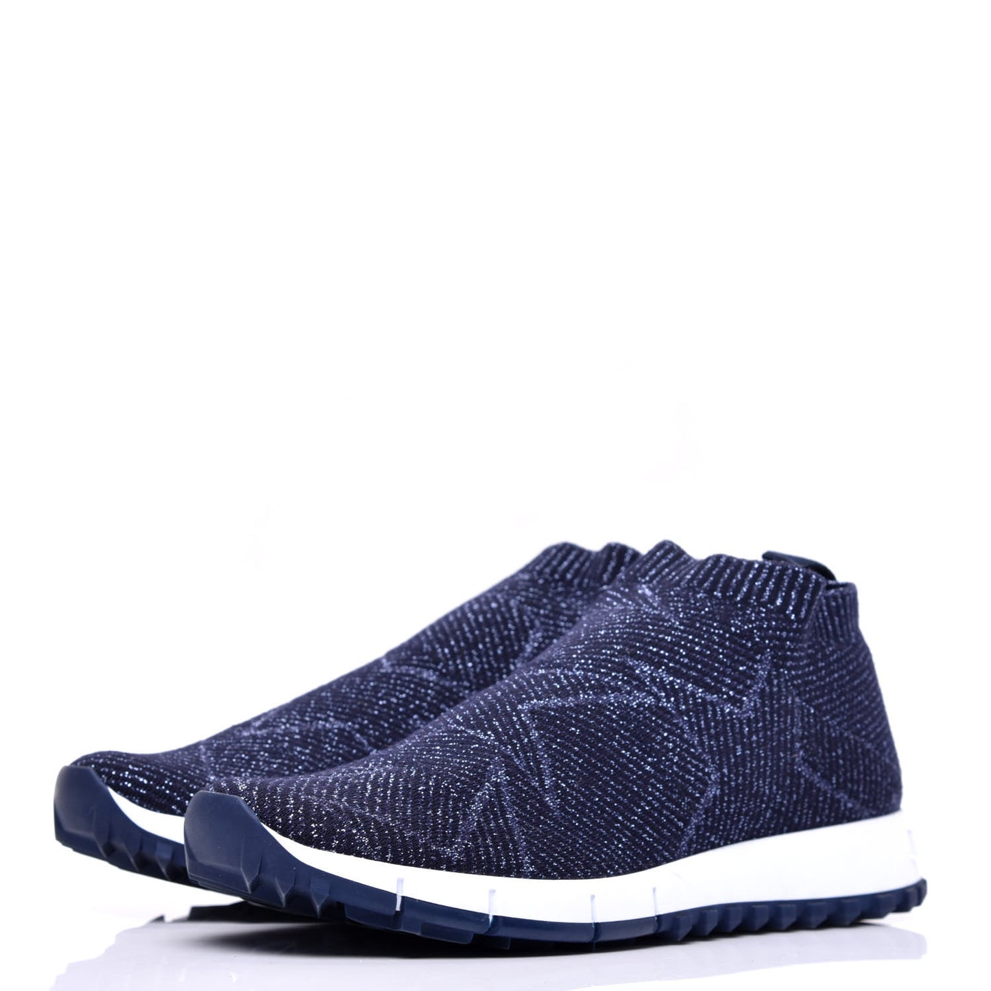 Lurex Knit Norway Sneakers 36.5 Navy