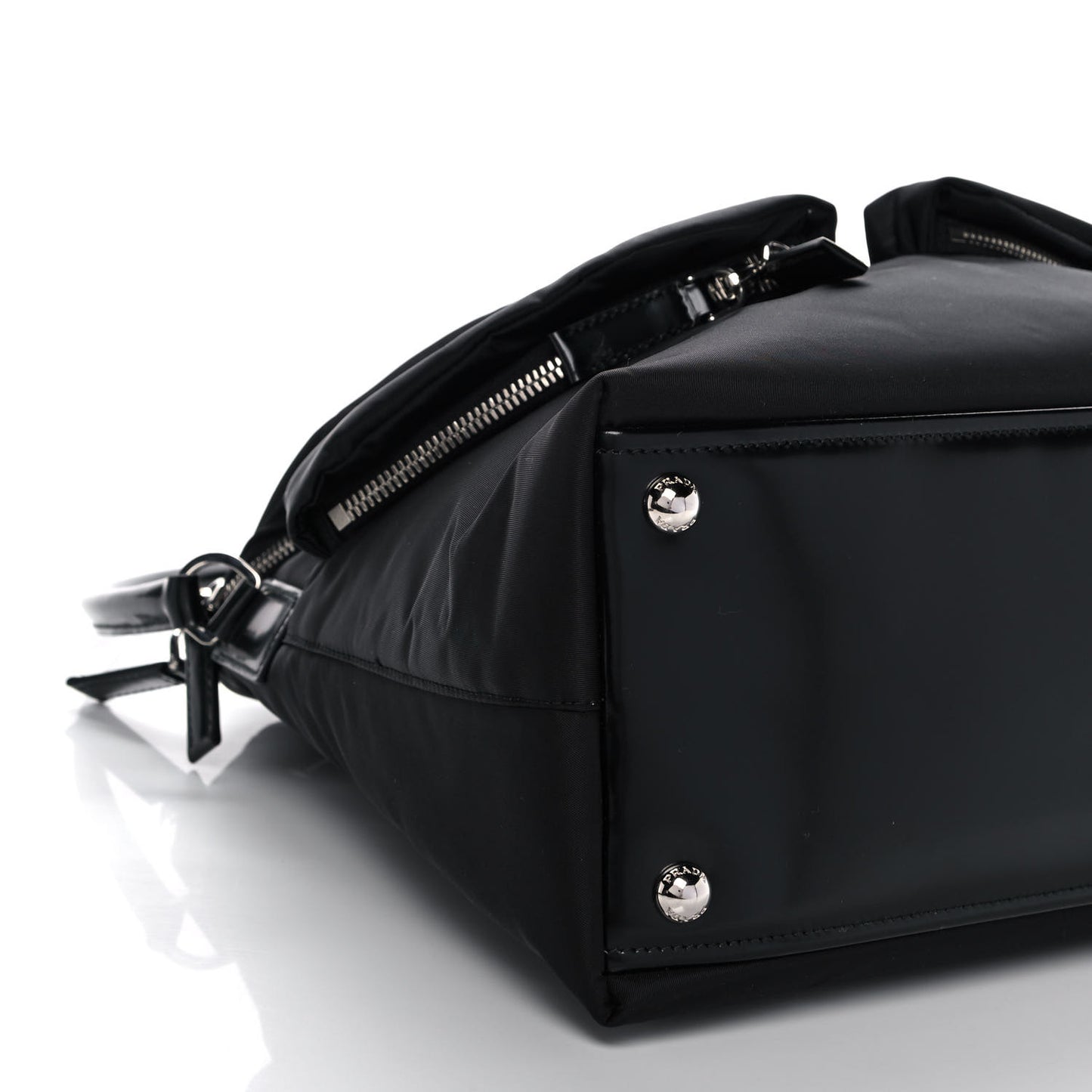 Nylon Tessuto Nappa Symbols Signaux Hobo Bag Black