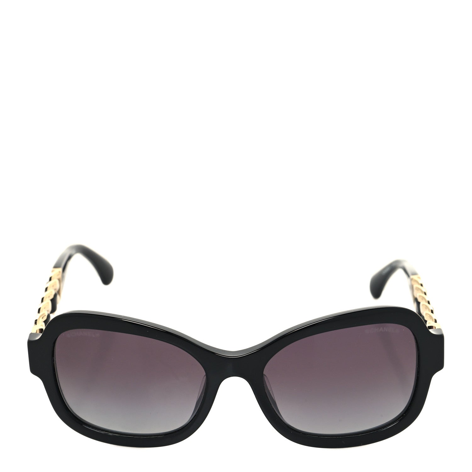 Chanel Acetate Metal Chain Square Sunglasses 5465 Black 2 of 8