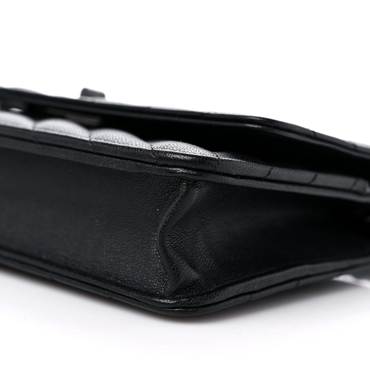 Sheepskin Chevron Reissue Wallet On Chain WOC So Black