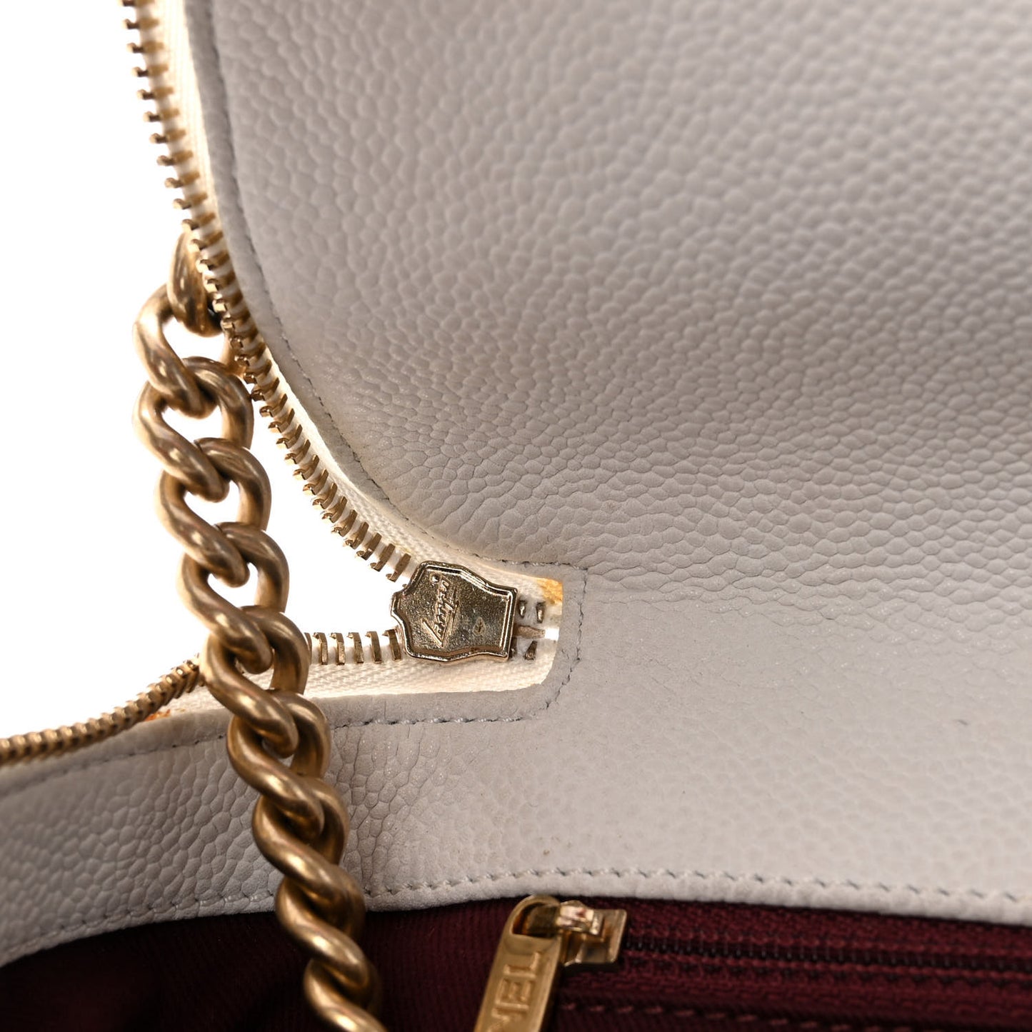 Iridescent Grained Calfskin Globe Trotter Vanity Case White