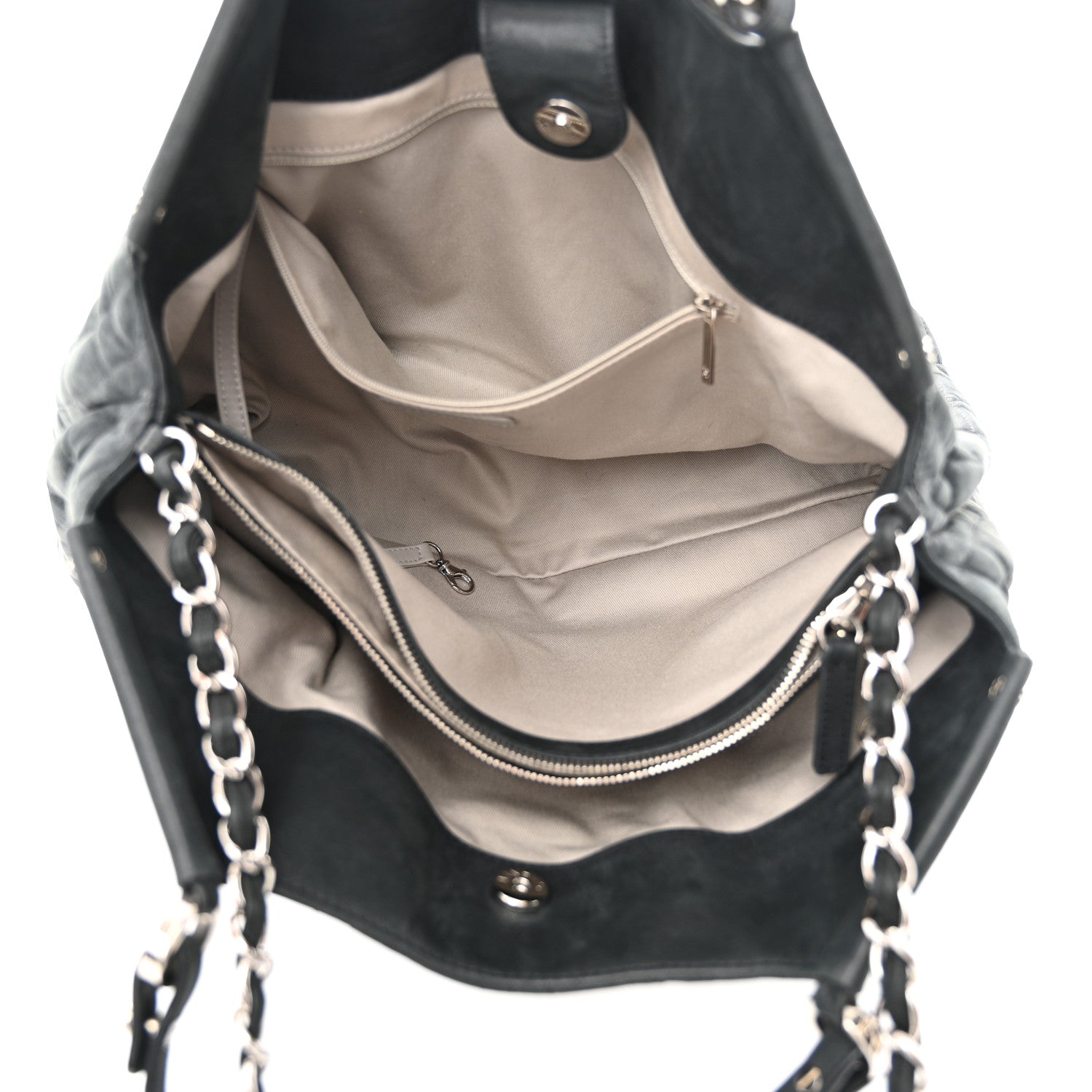 Chanel Iridescent Calfskin Large Sea Hit Tote Black 5 of 12