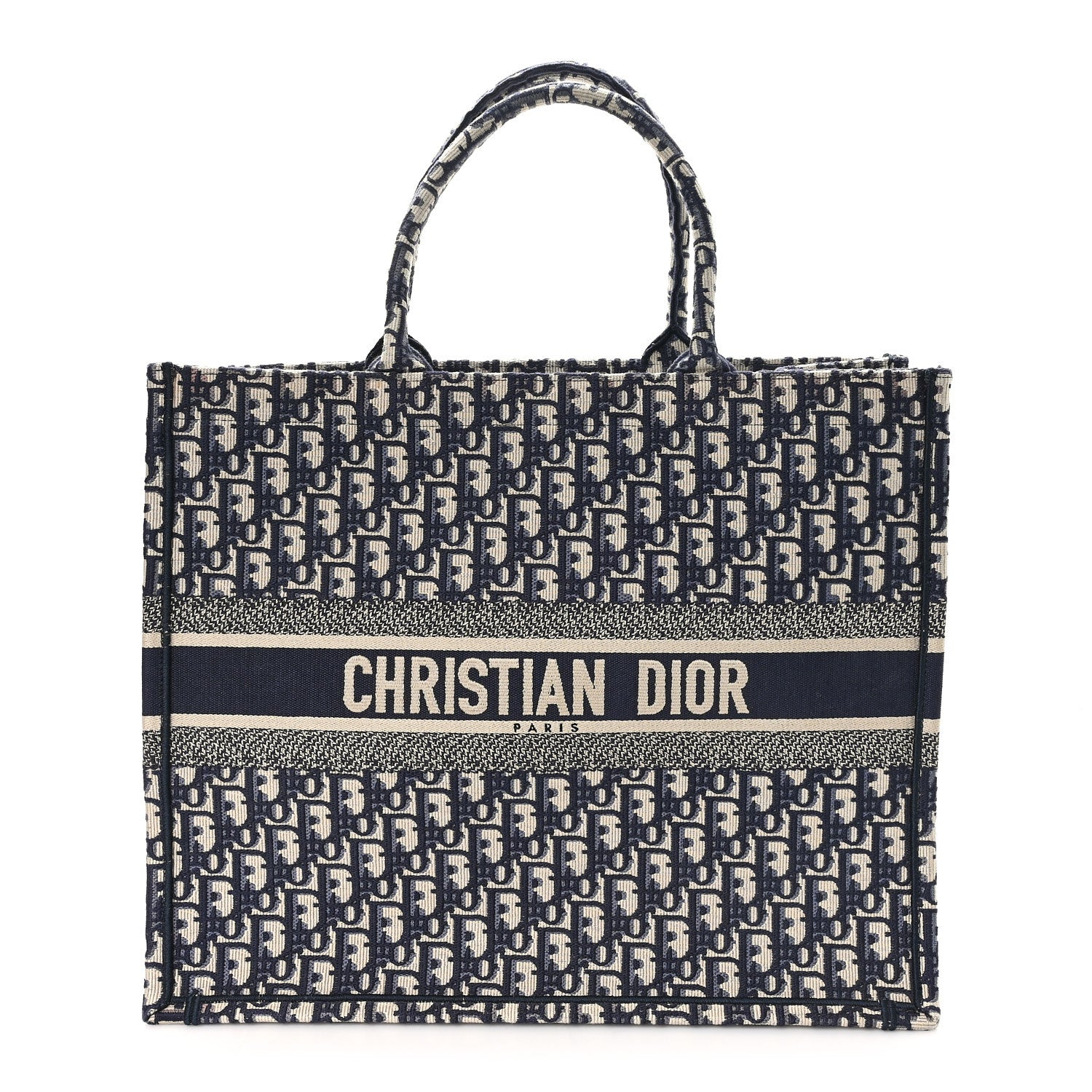 Christian Dior Oblique Large Book Tote Blue Multicolor 1864063