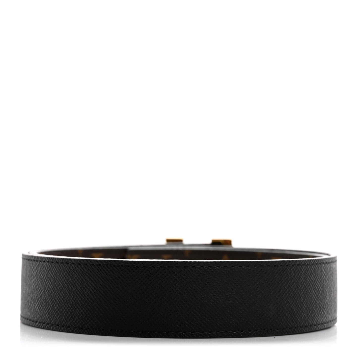Calfskin Monogram 30mm LV Initiales Reversible Belt 75 30 Black