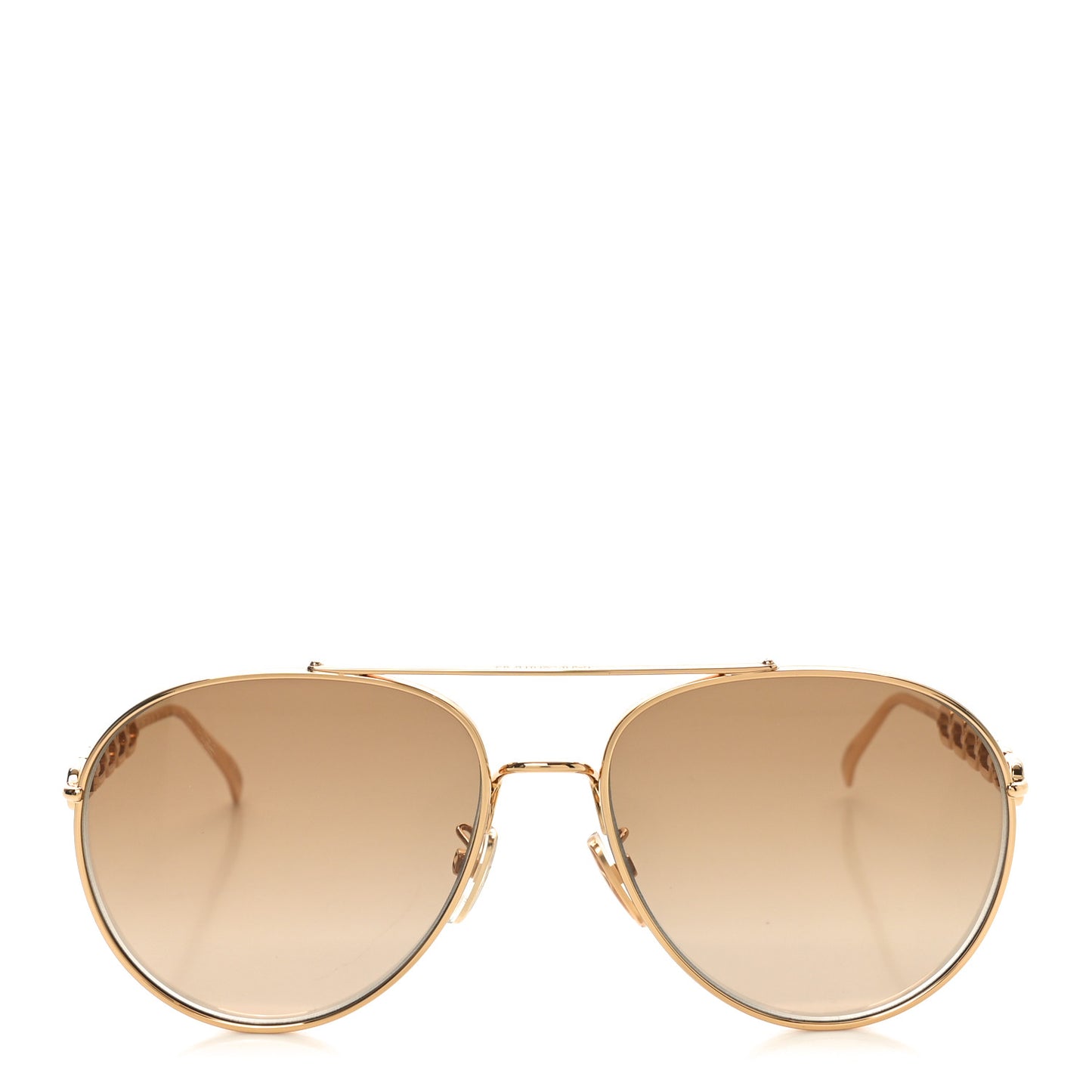 Metal My LV Chain Pilot Sunglasses Z1539E Gold