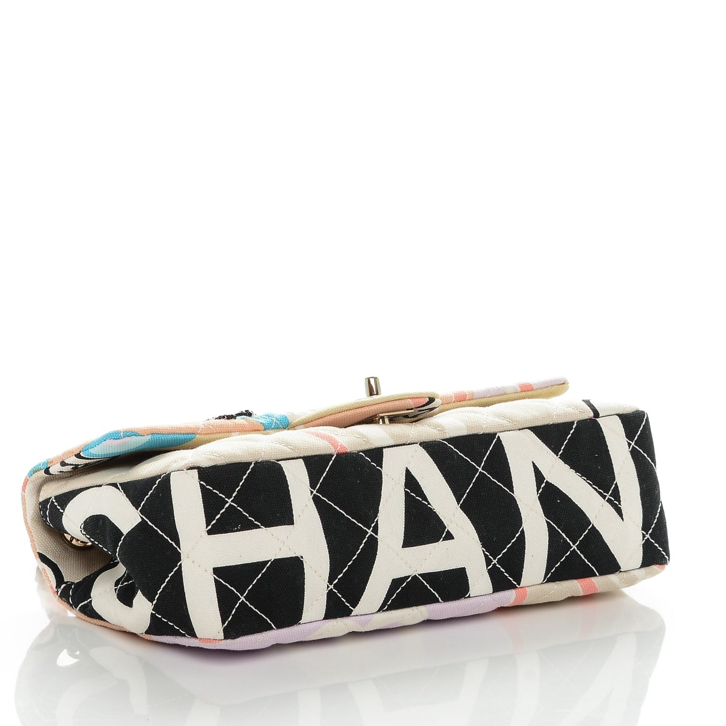 Canvas Small Printed Eiffel Tower Flap Bag