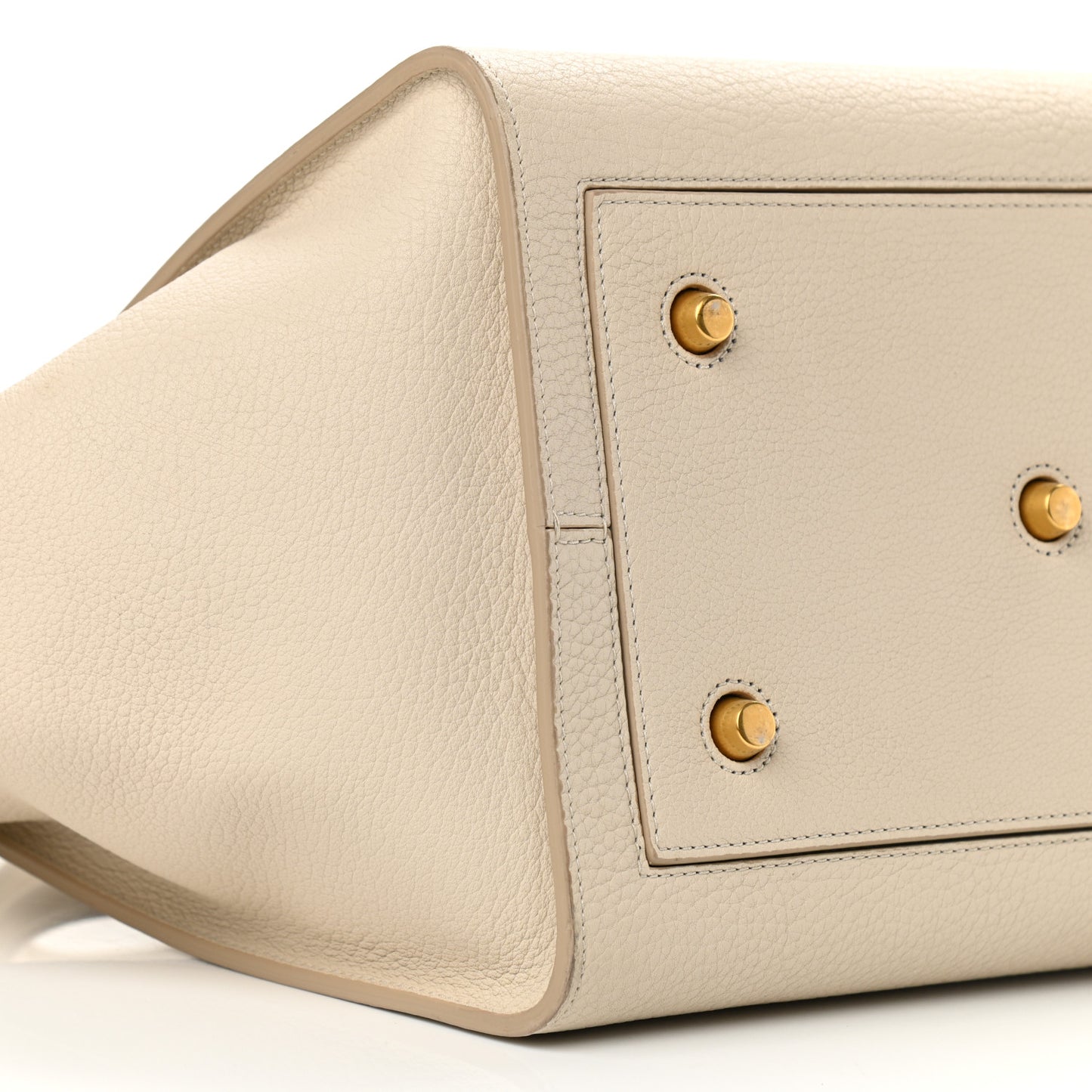 Crisped Calfskin Tie Knot Small Tote Chalk