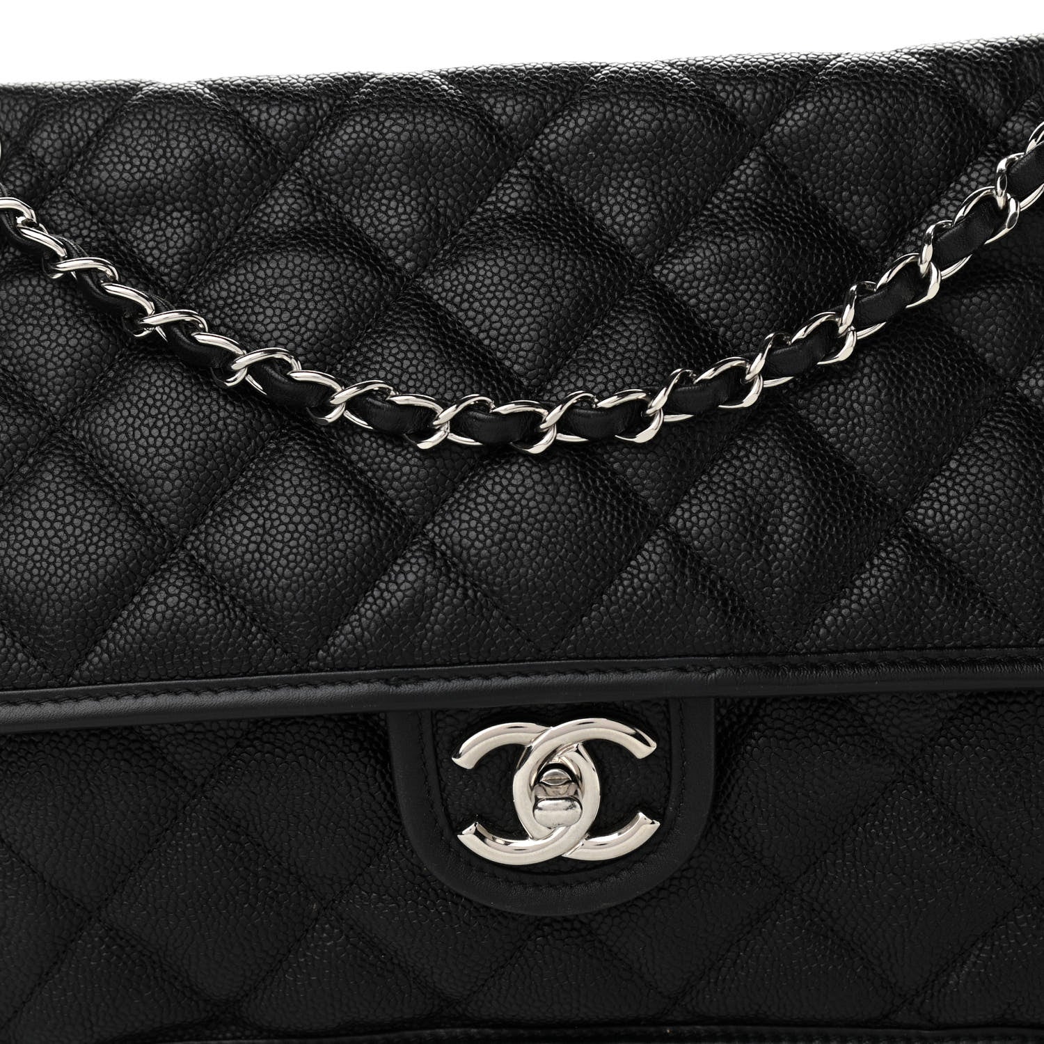 Chanel Caviar Quilted Large French Riviera Flap Black 11 of 13