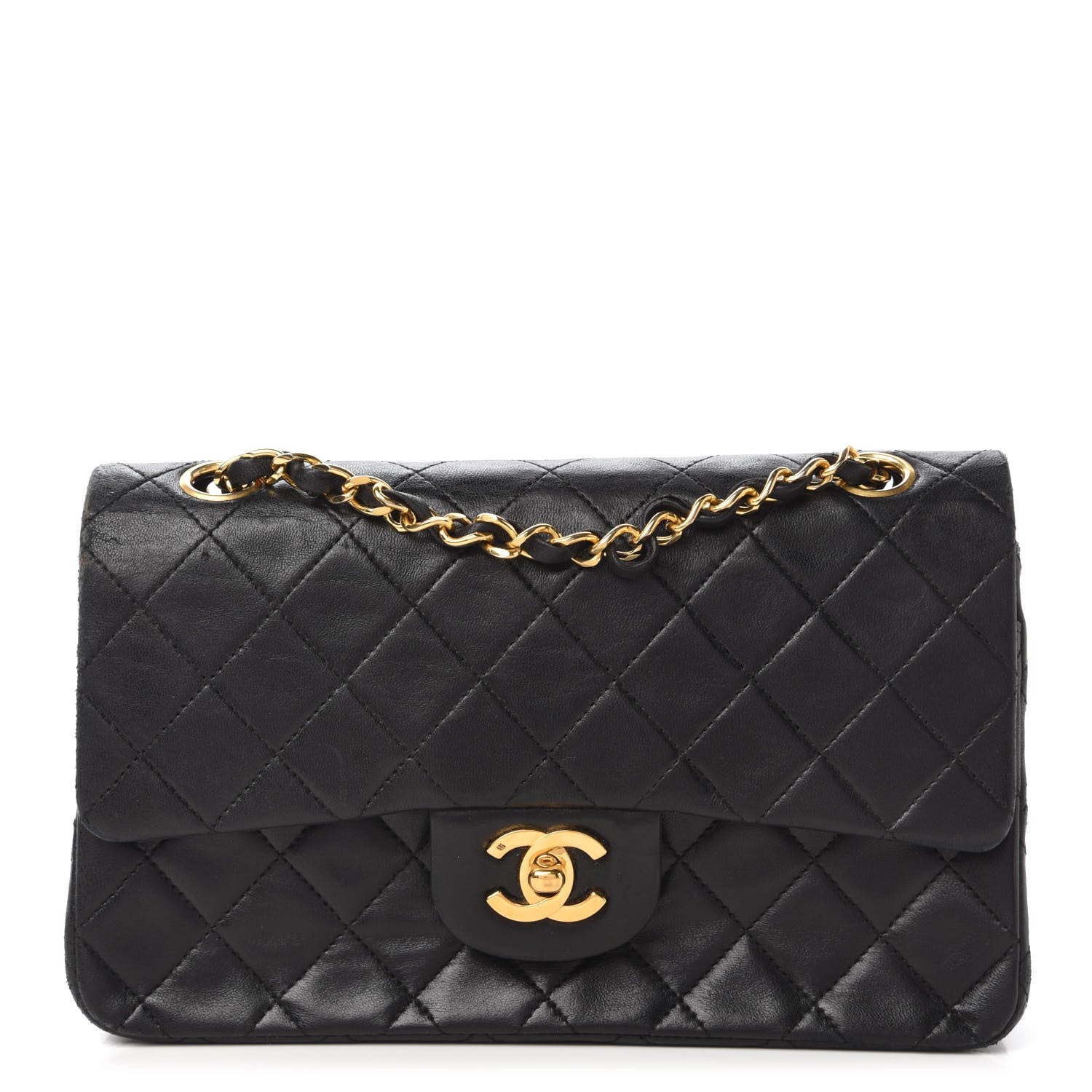 Chanel Lambskin Quilted Small Double Flap Black 1 of 13