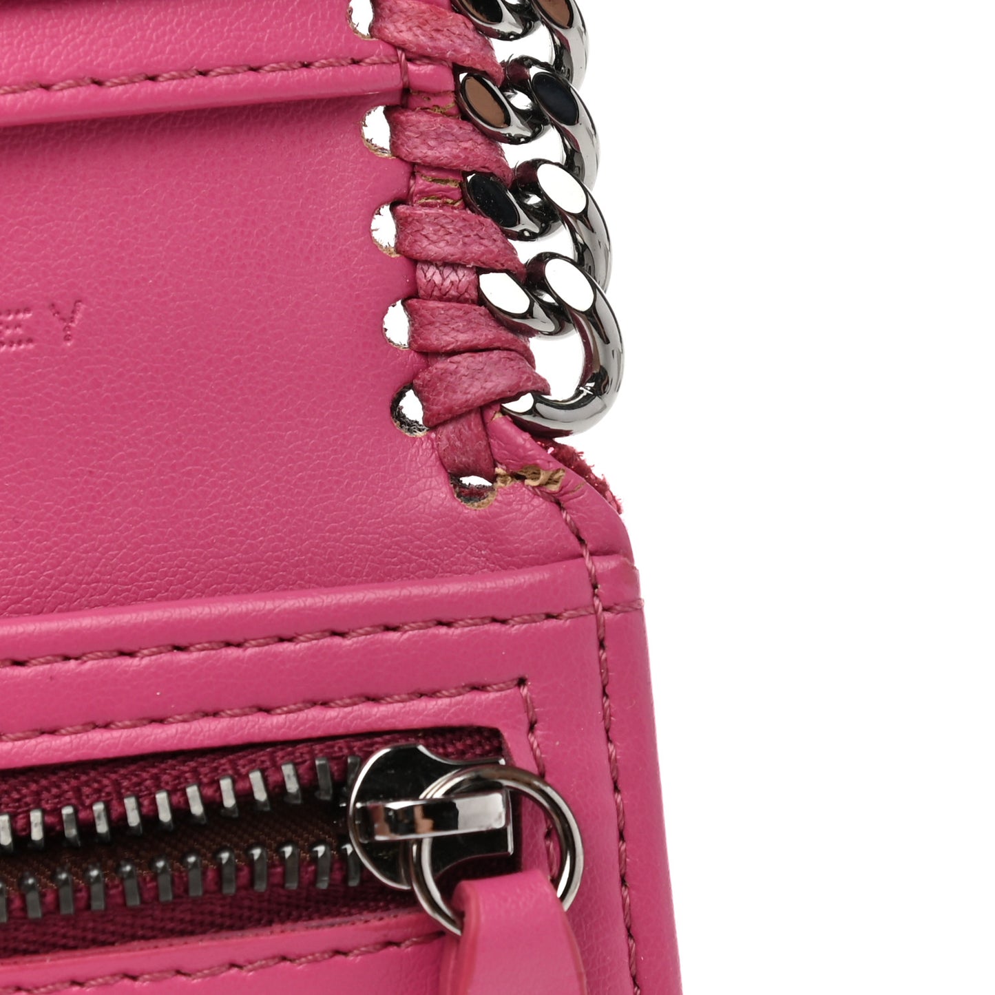 Shaggy Deer Small Falabella Flap Wallet Pink