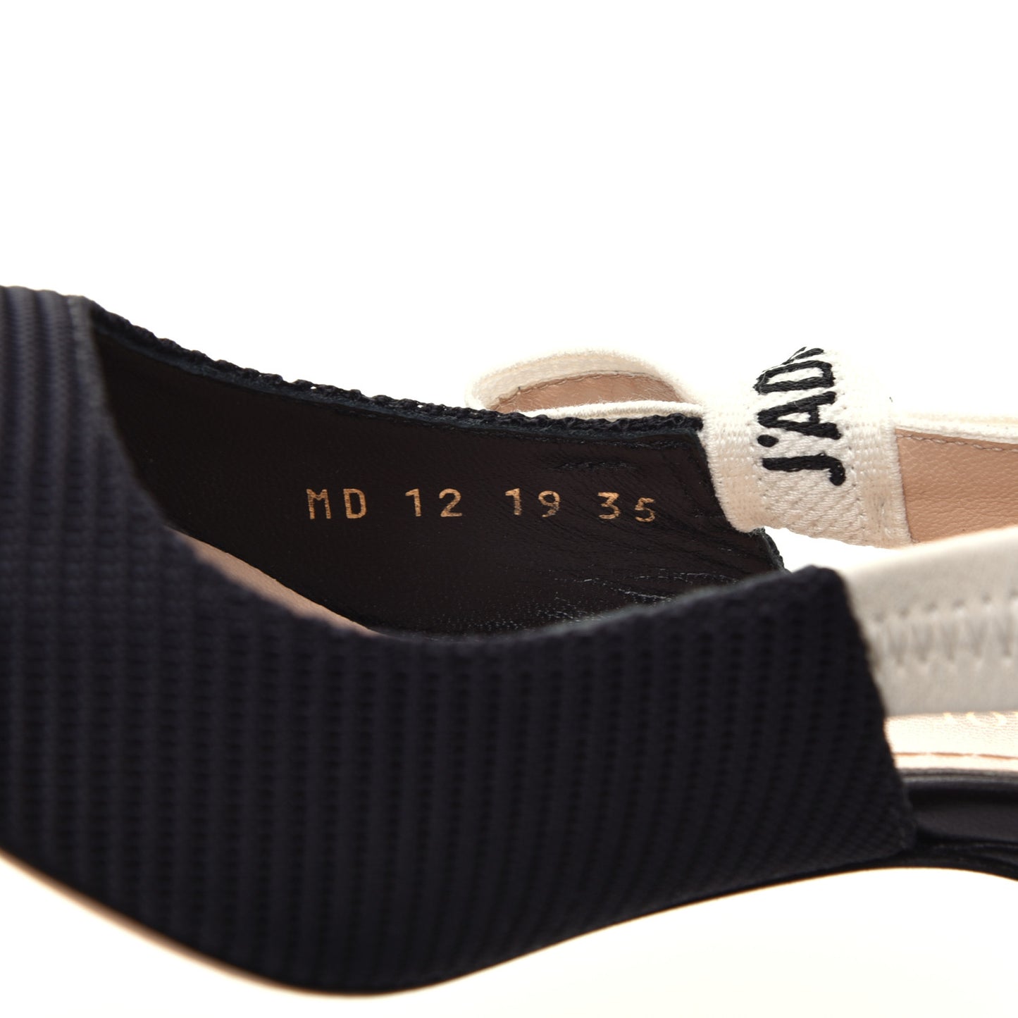 Technical Canvas Ribbon J Adior Slingback 65mm Pumps 35 Black