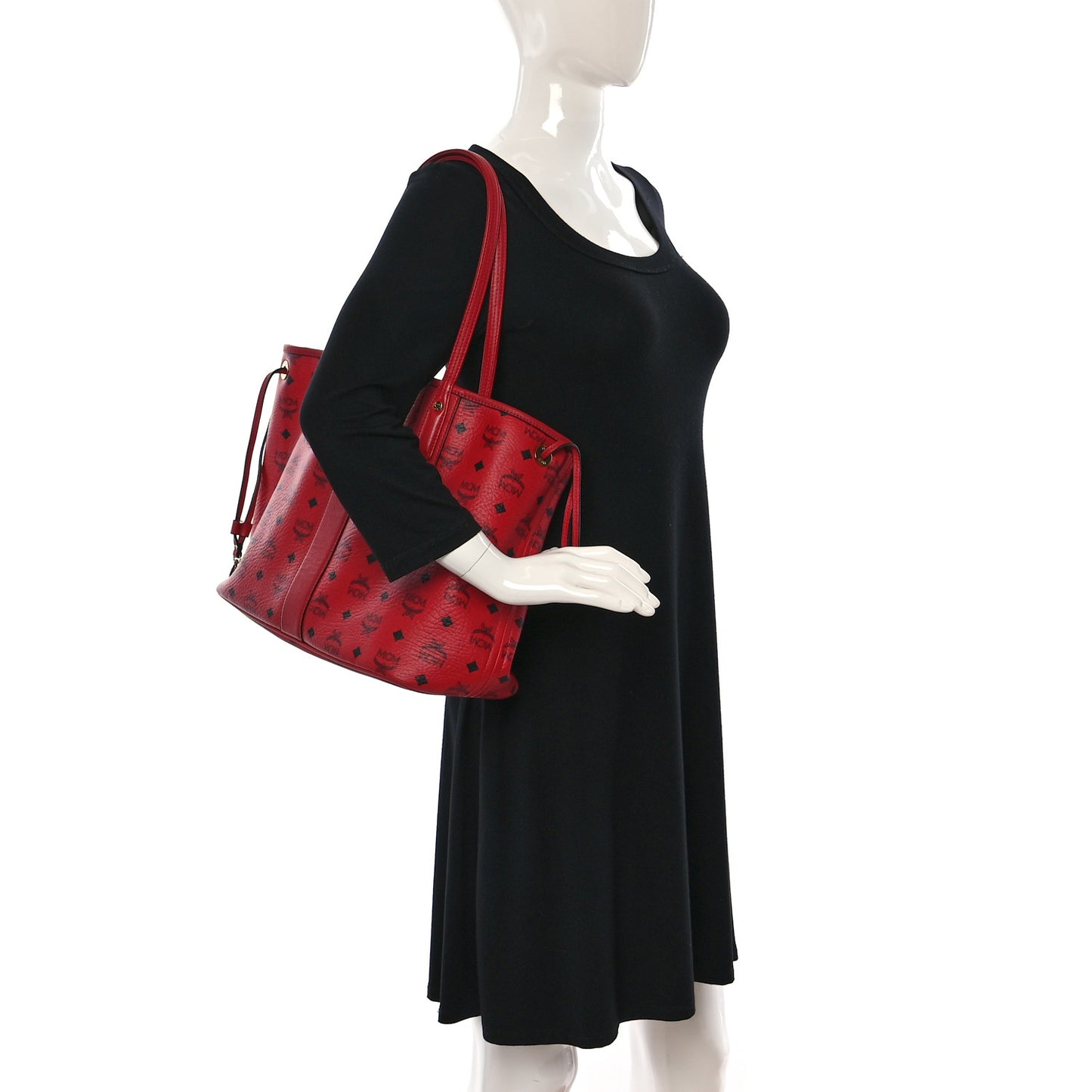 Visetos Medium Liz Reversible Shopper Tote Ruby Red
