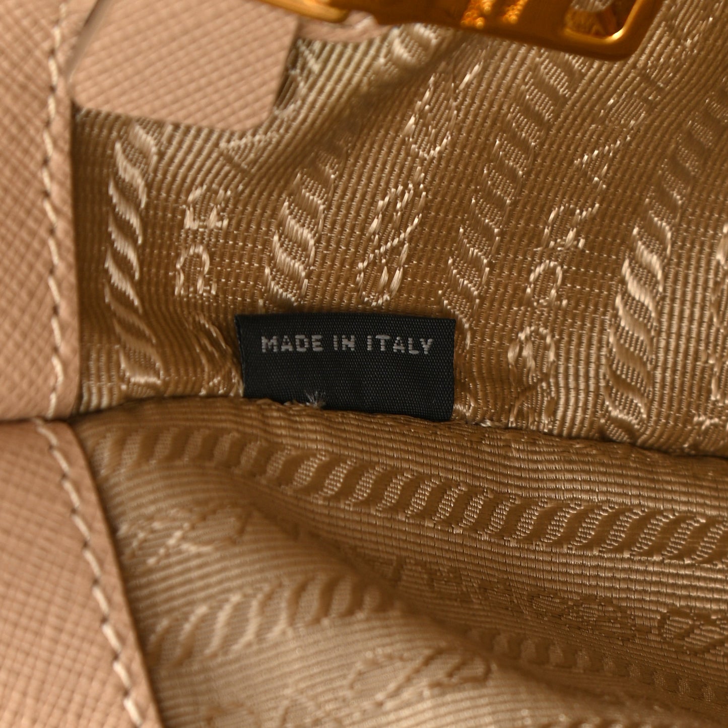 Saffiano Lux Double Handle Shopping Tote Sabbia