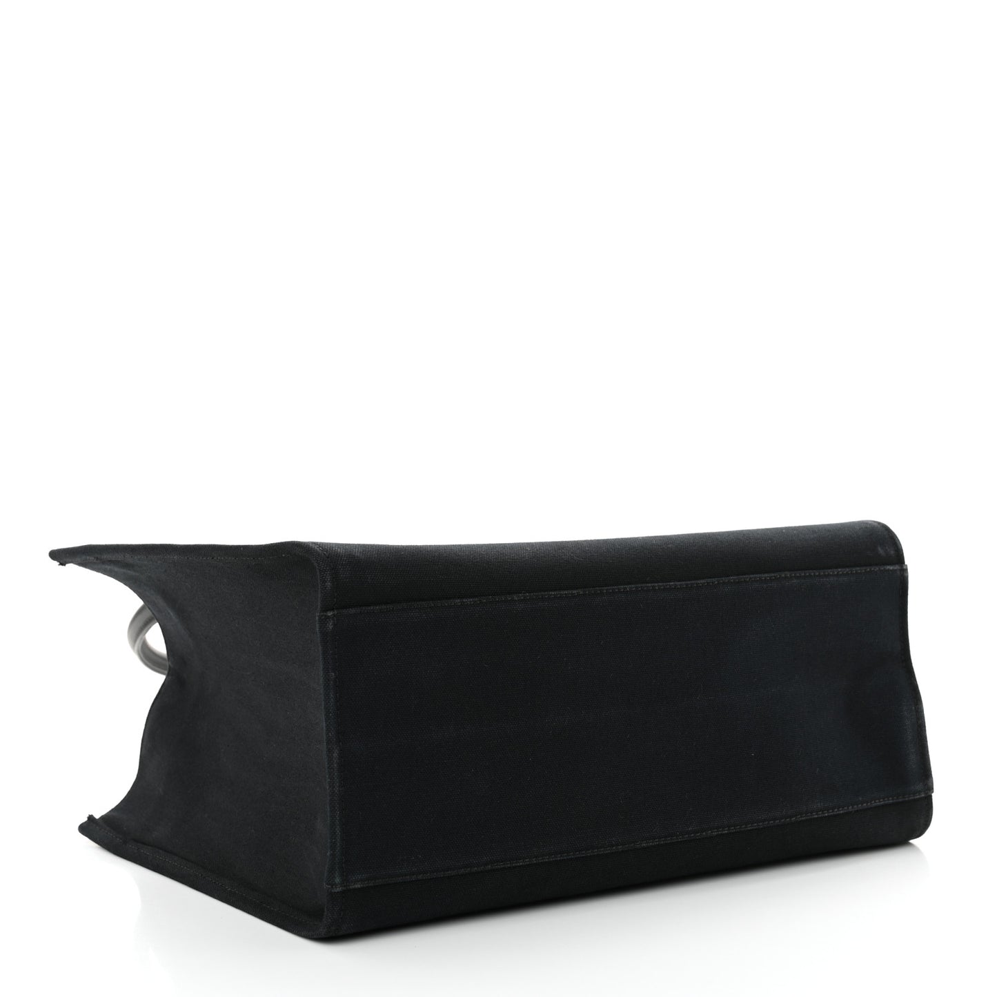 Canvas Suppler Calfskin Cabas GV Signature Tote Black