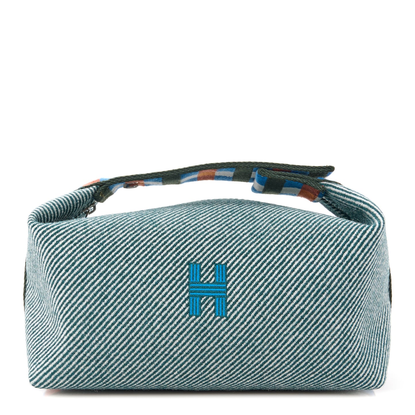 Wool Small Bride-A-Brac H Natte Pouch Vert Foret