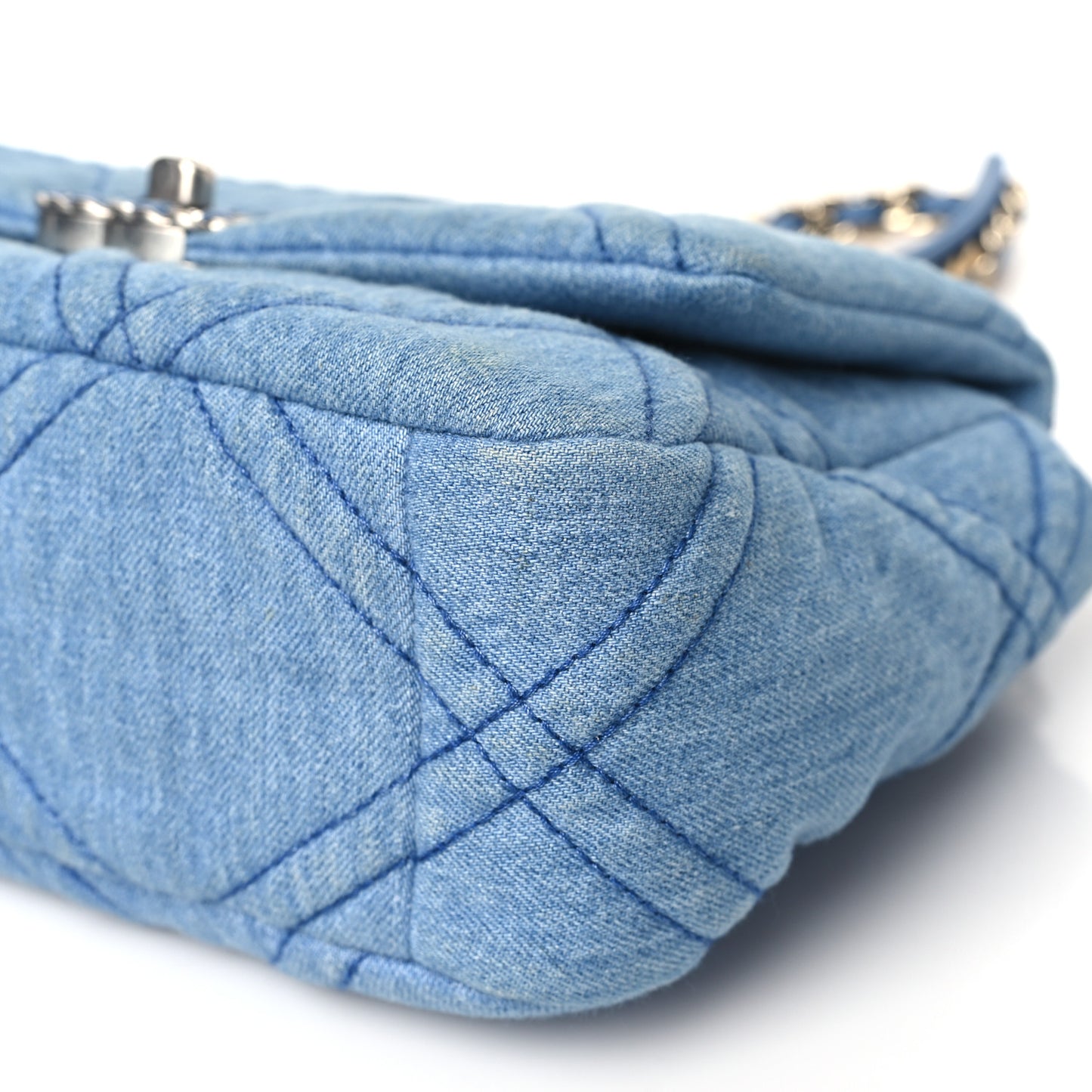 Denim Quilted Medium Chanel 19 Flap Blue