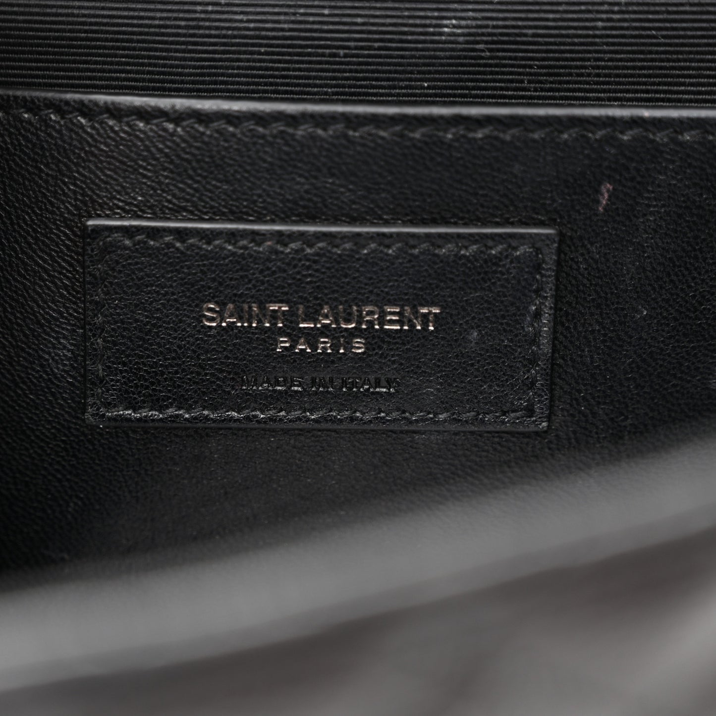 Grain De Poudre Textured Mixed Matelasse Triquilt Medium Monogram Monochrome Satchel Black