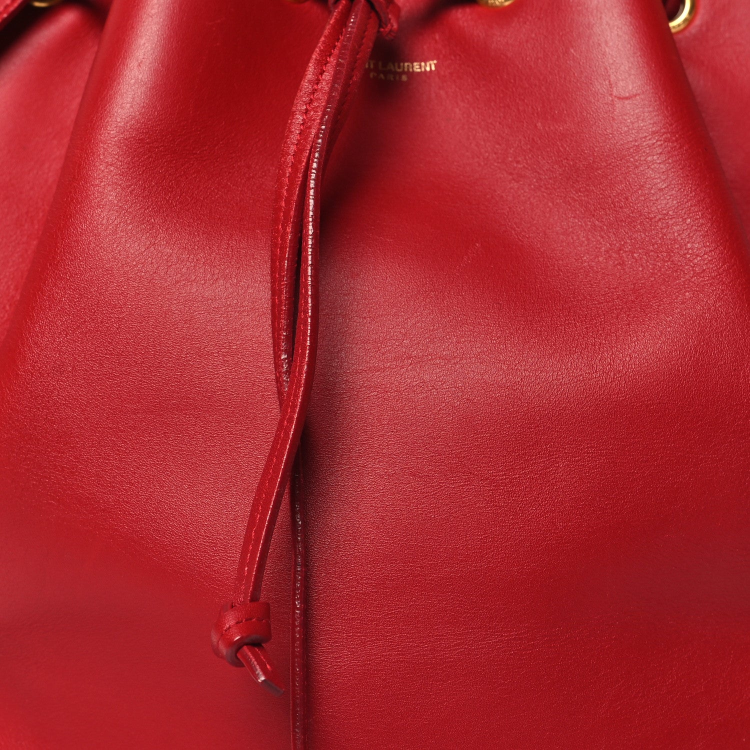 Saint Laurent Calfskin Large Emmanuelle Bucket Bag Lipstick Red 8 of 18