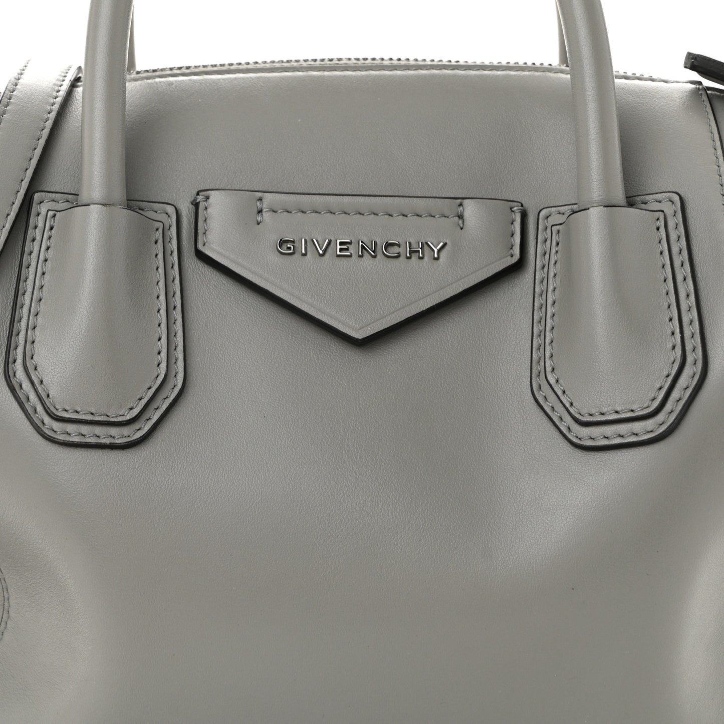 Calfskin Small Soft Antigona Pearl Grey