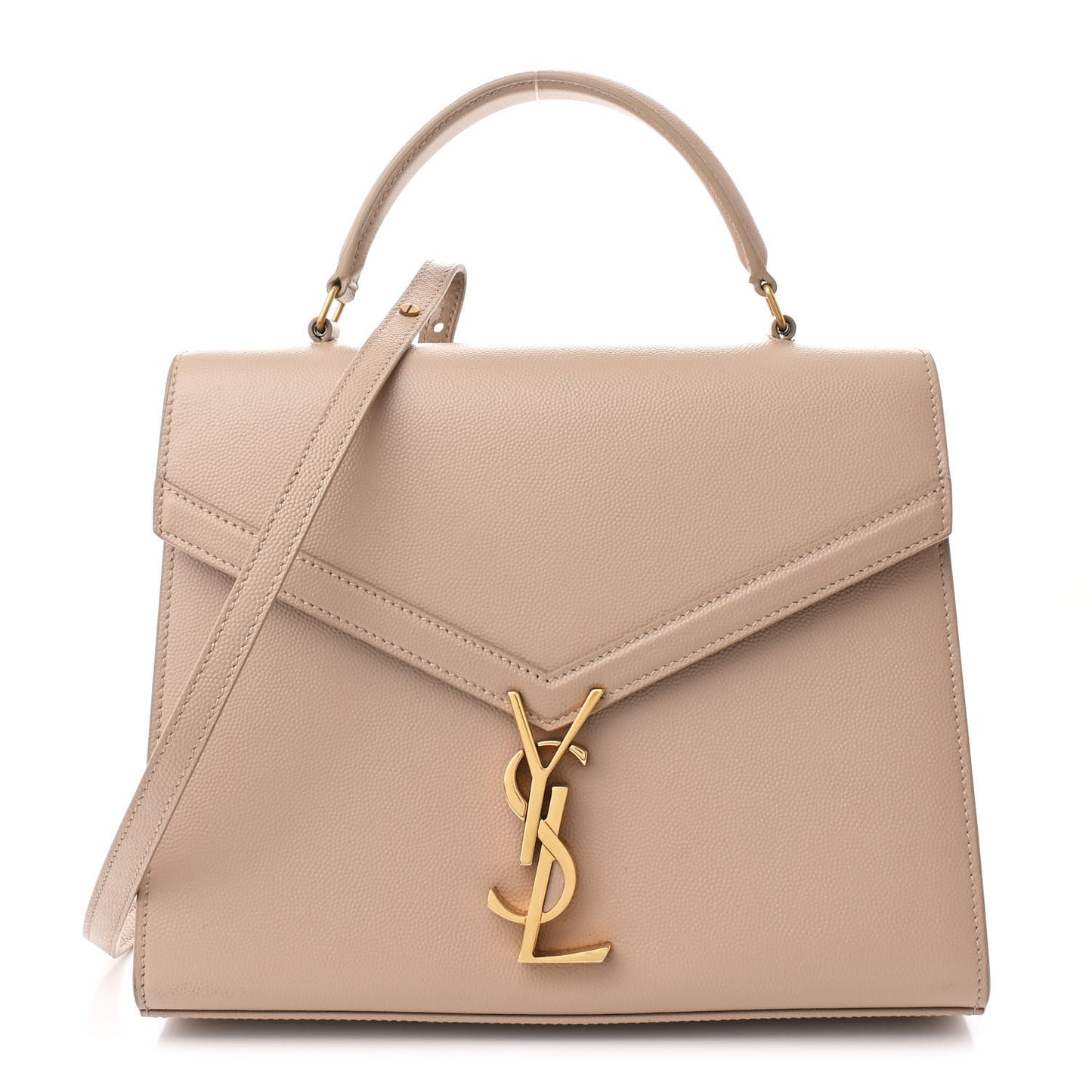Grain de Poudre Medium Classic Monogram Cassandra Top Handle Dark Beige