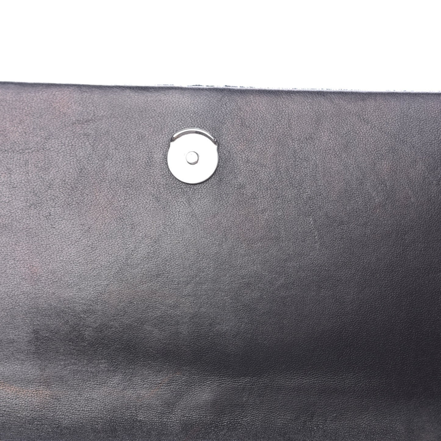 Velvet Crystal Monogram Tassel Chain Wallet Black