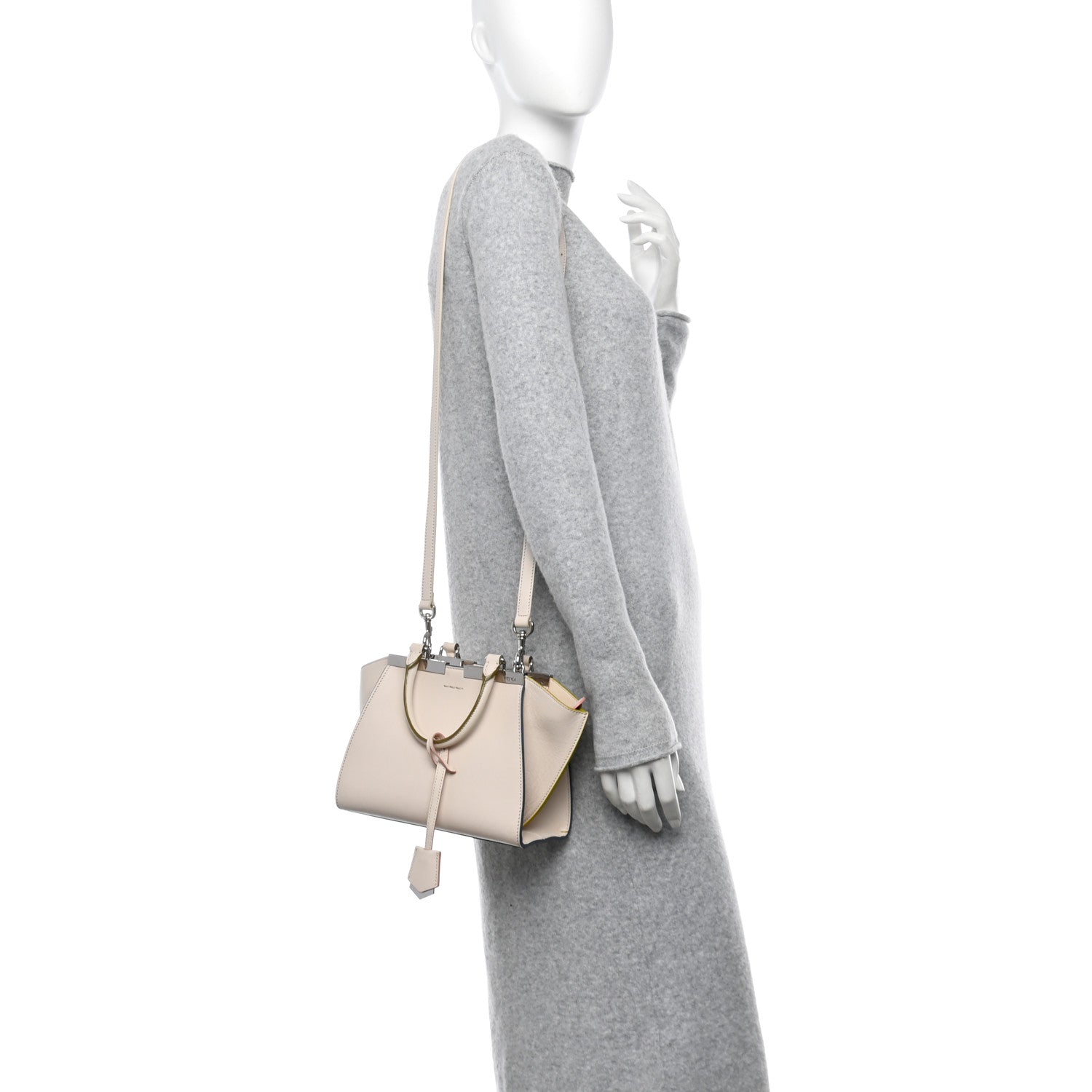 Fendi Vitello Dolce Mini 3jours Tote Camelia 2 of 11