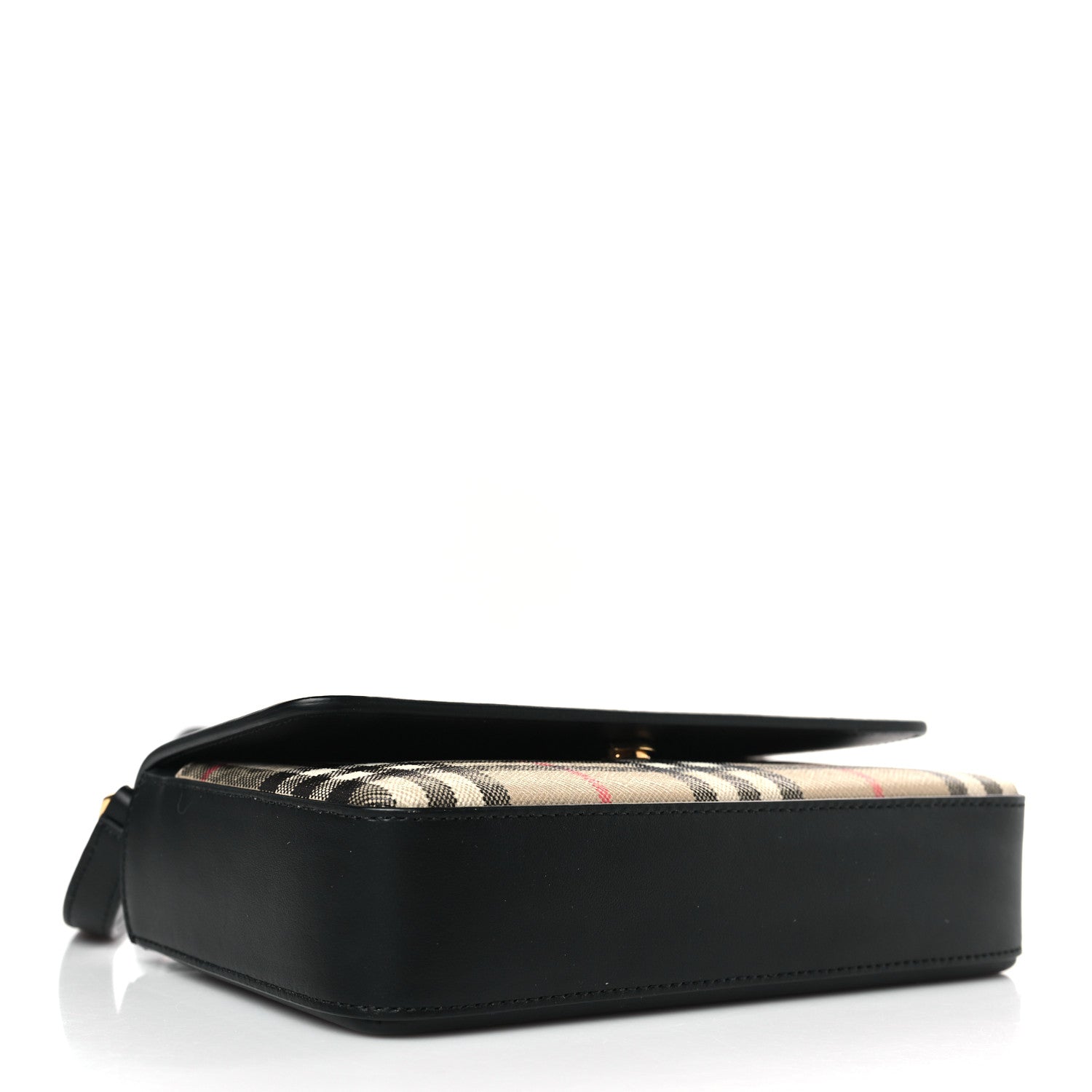 Burberry Calfskin Vintage Check New Hampshire Bag Black 4 of 8