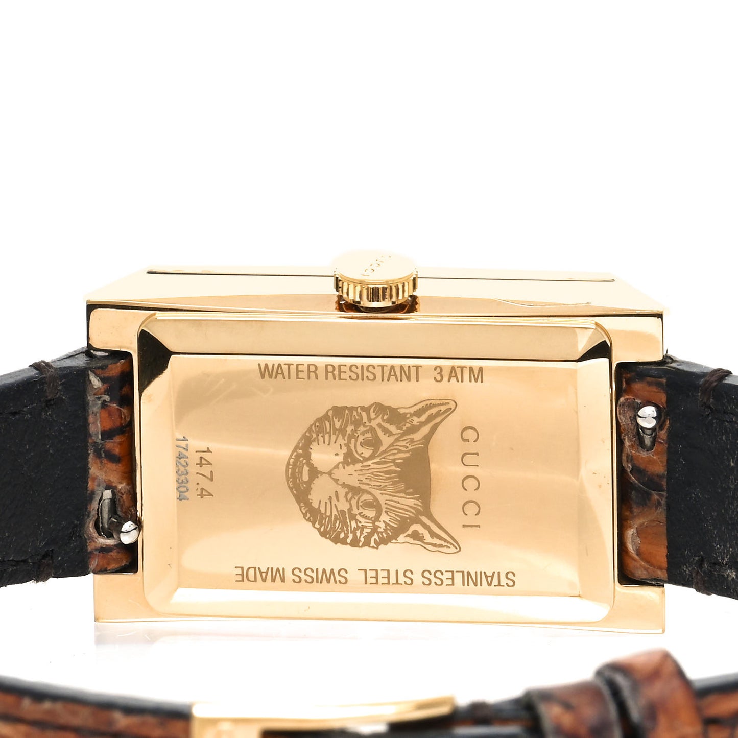 Stainless Steel Lizard Mother of Pearl 21mm Web G-Frame Quartz Watch Blue