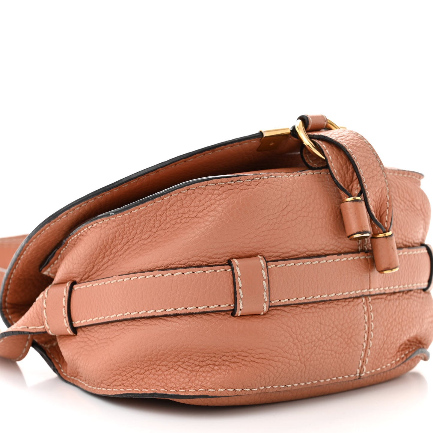 Calfskin Mini Marcie Round Crossbody Bag Peach Bloom