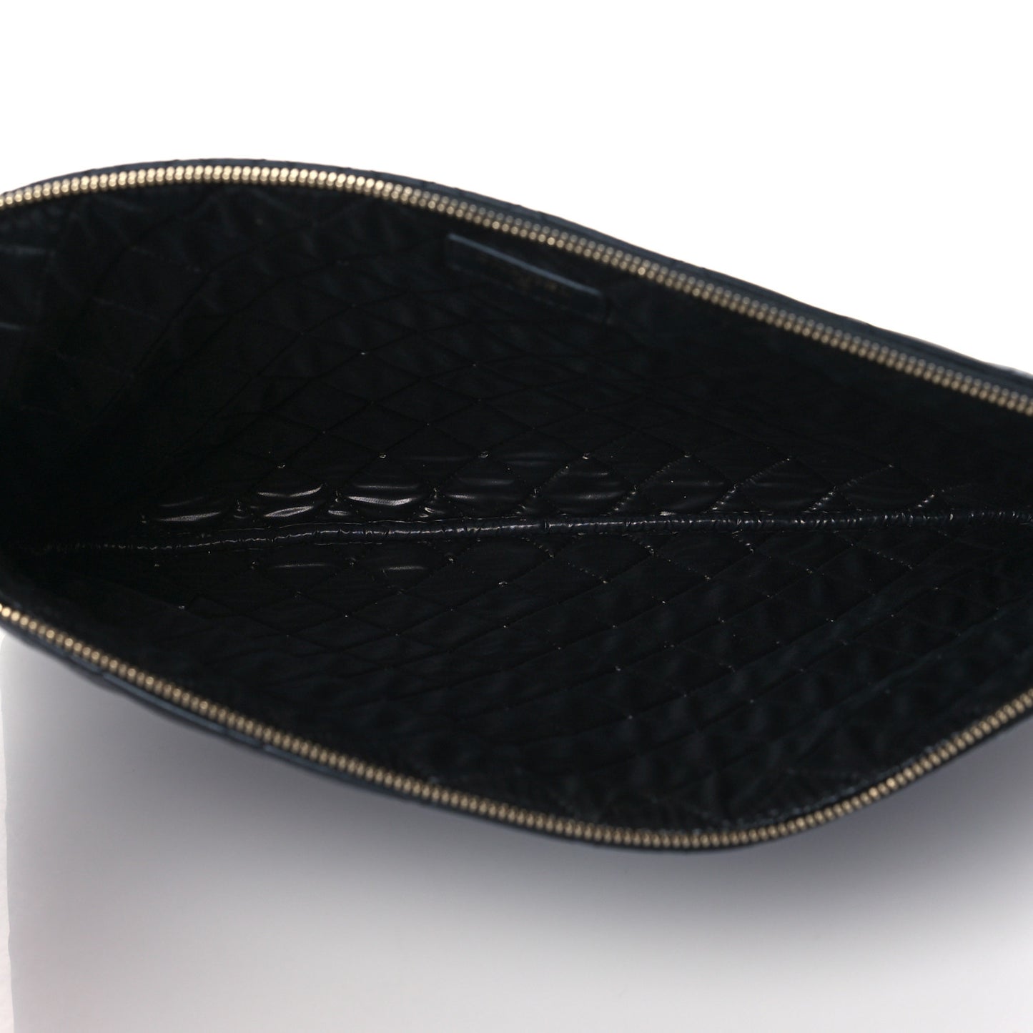 Lambskin Bi Quilted Large Cosmetic Case Black