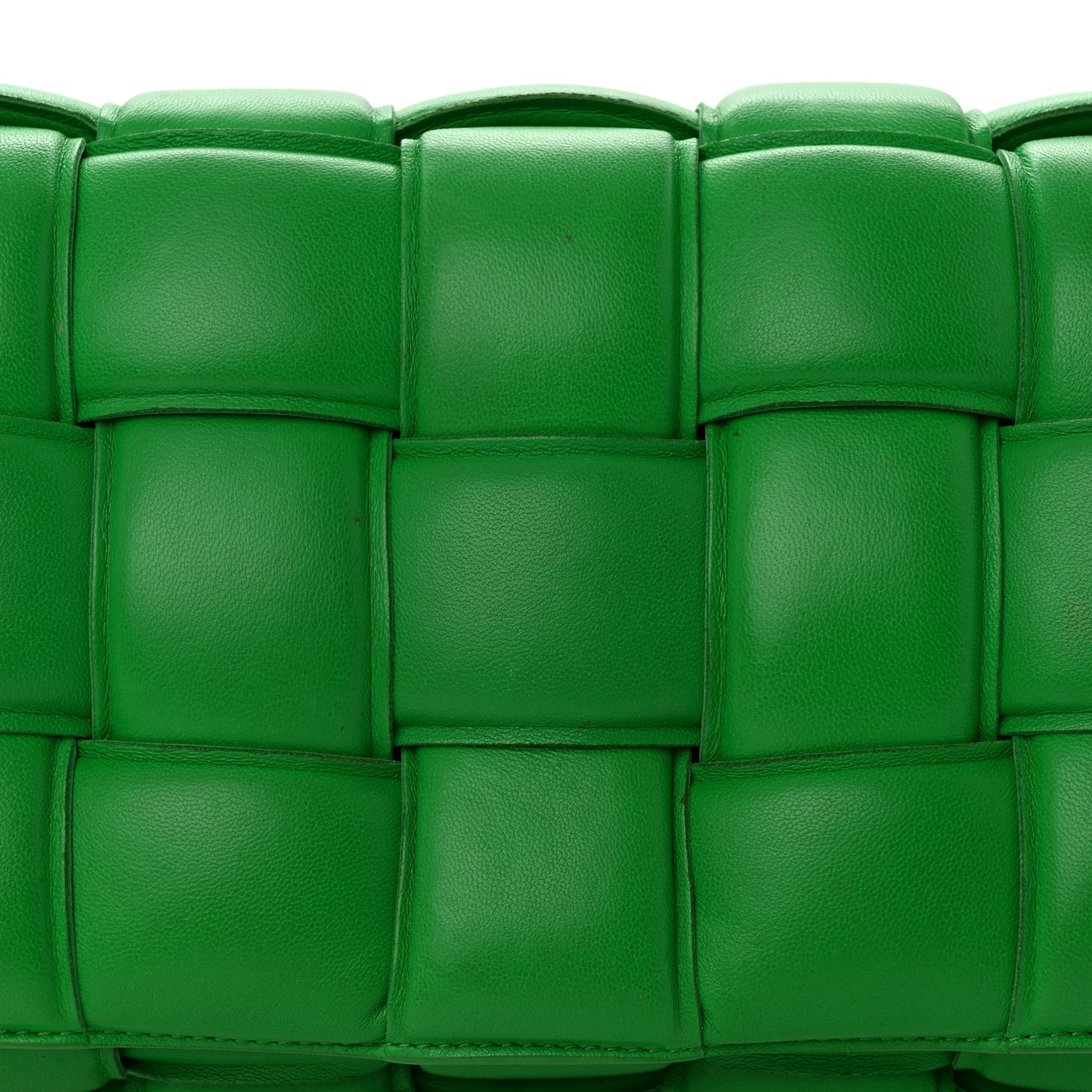 Nappa Maxi Intreccio Padded Cassette Crossbody Bag Grass