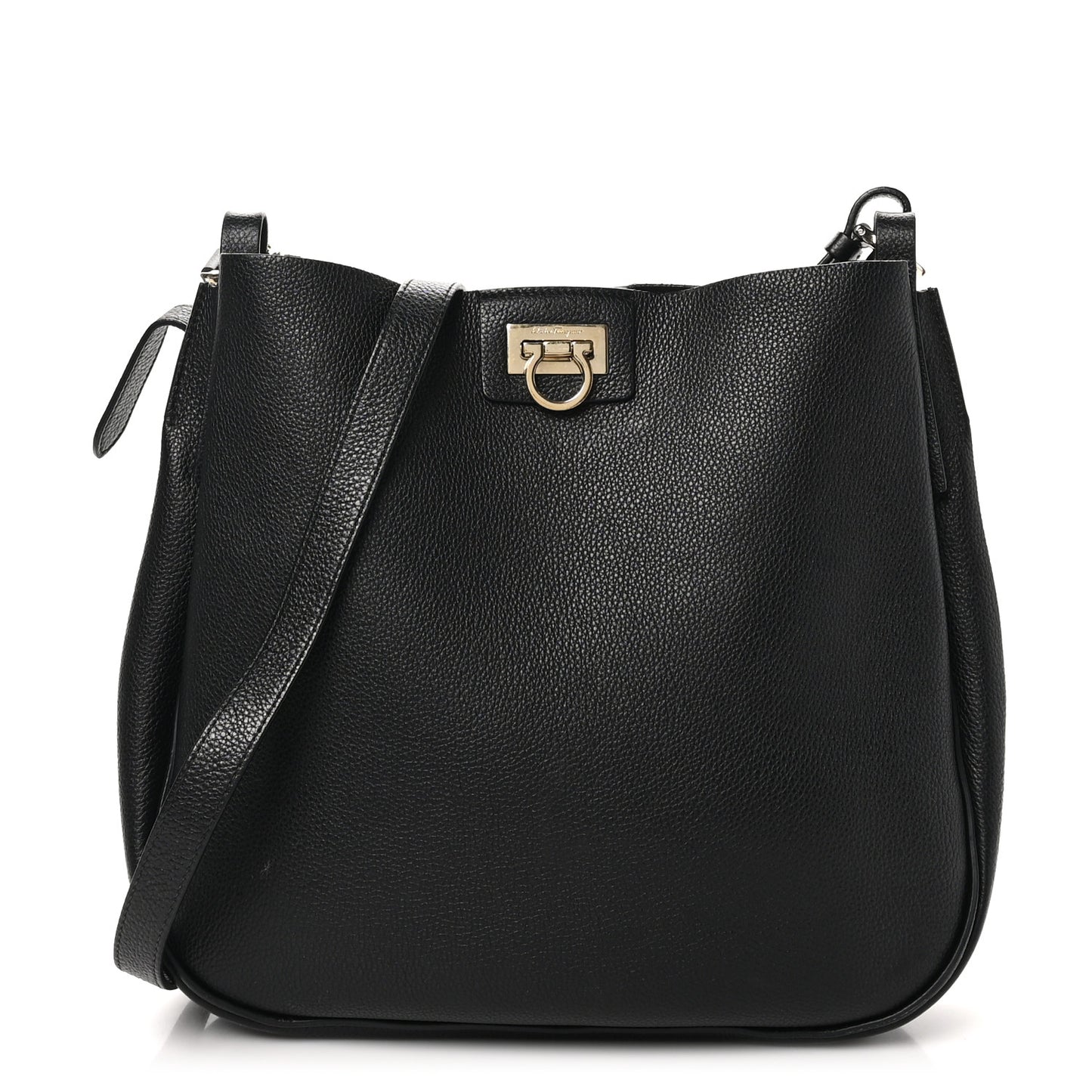 Calfskin Reverse Hobo Black