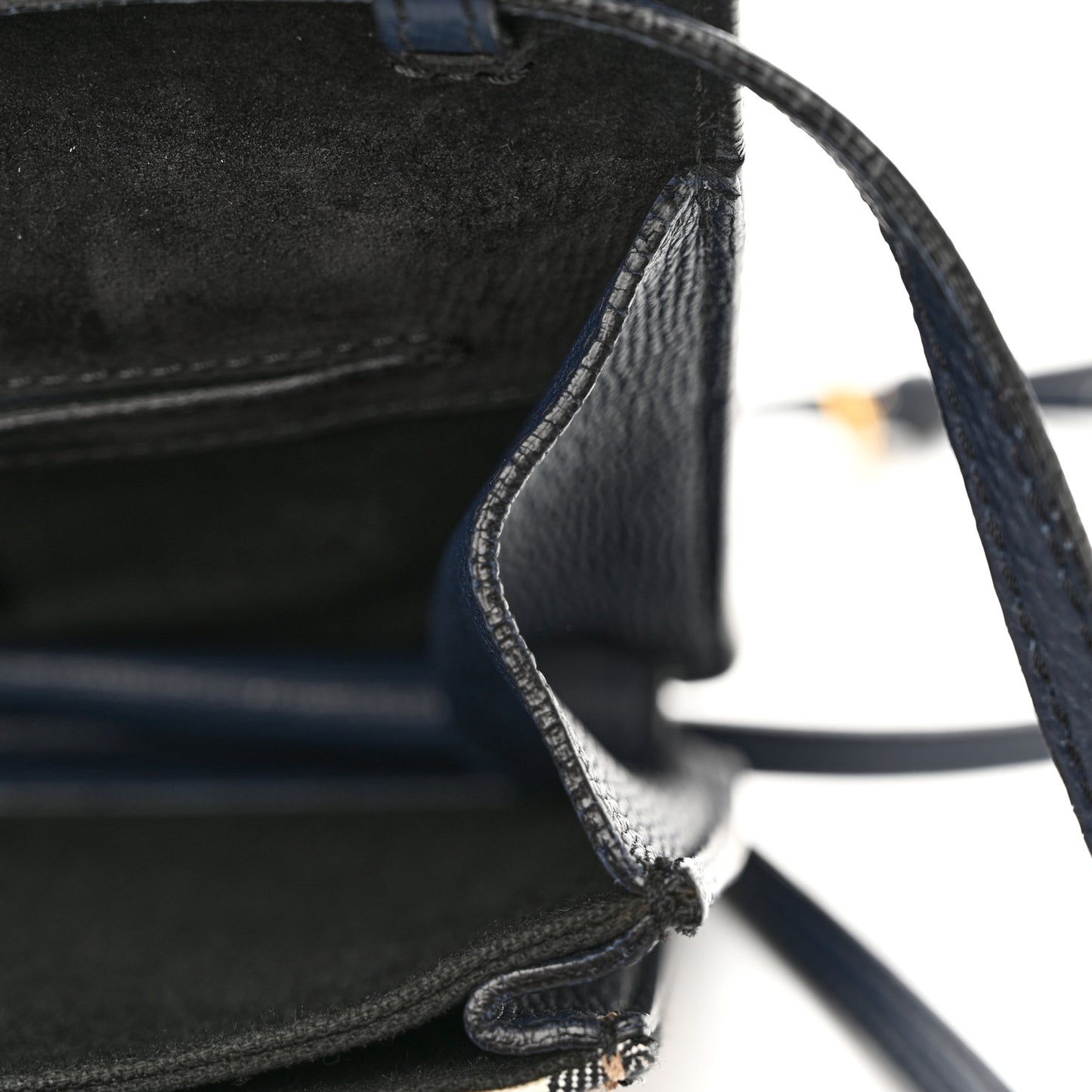 Derby Calfskin House Check Baby Macken Crossbody Bag Navy