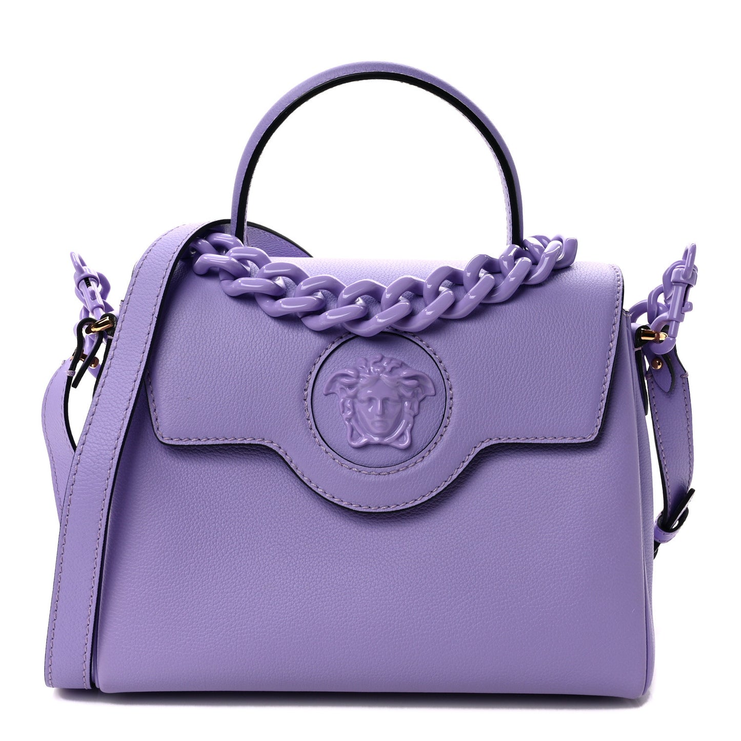 Calfskin Medium La Medusa Top Handle Handbag Lilac