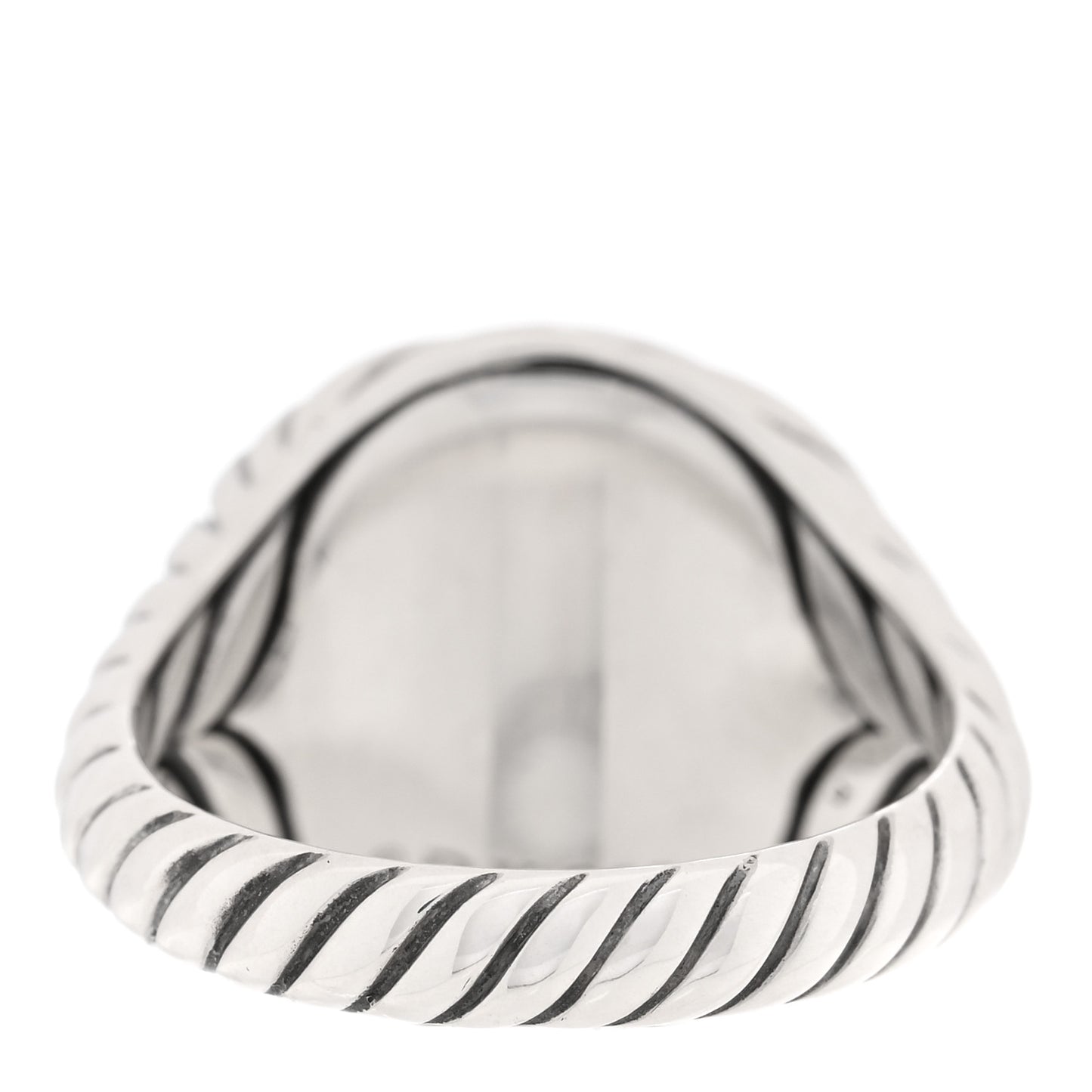 Sterling Silver 13mm Sculpted Cable Pinky Ring 45 3.5
