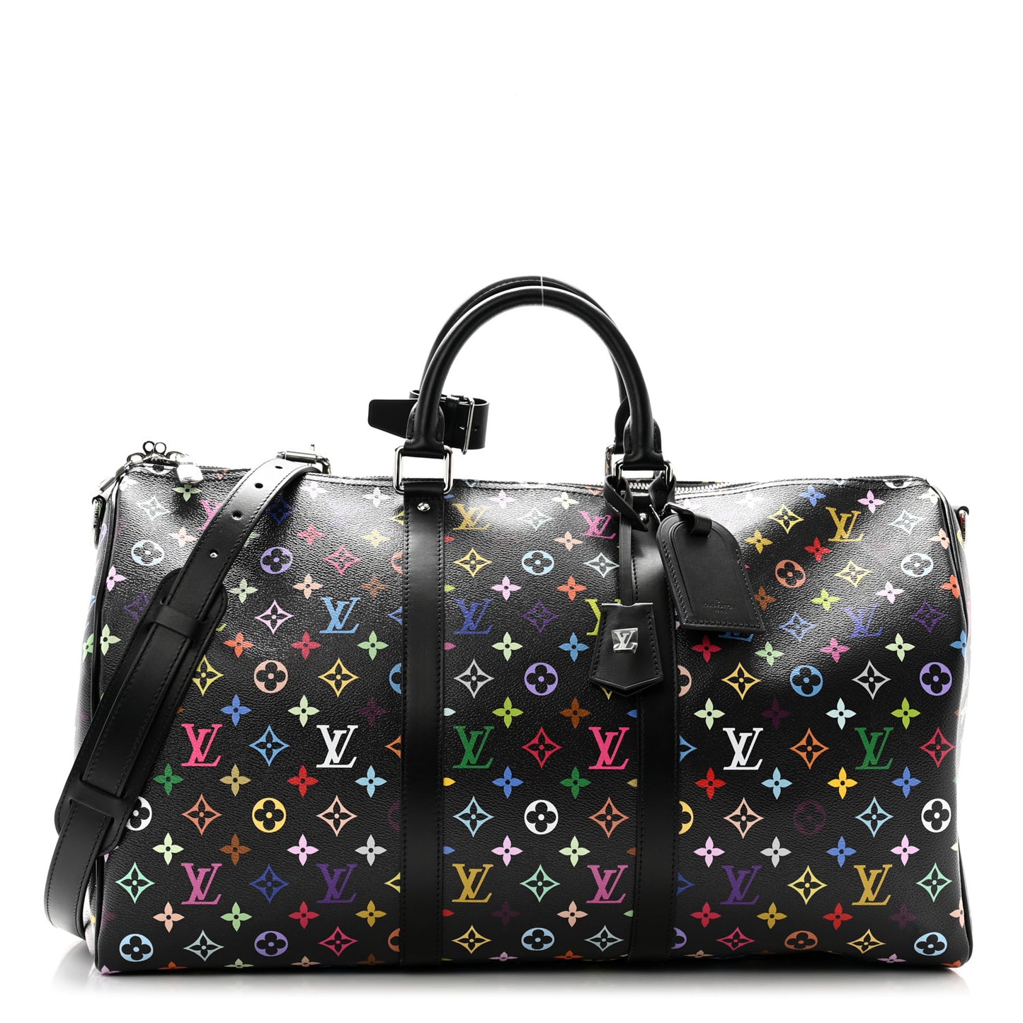 LV X TM Monogram Multicolor Keepall Bandouliere 50 Black