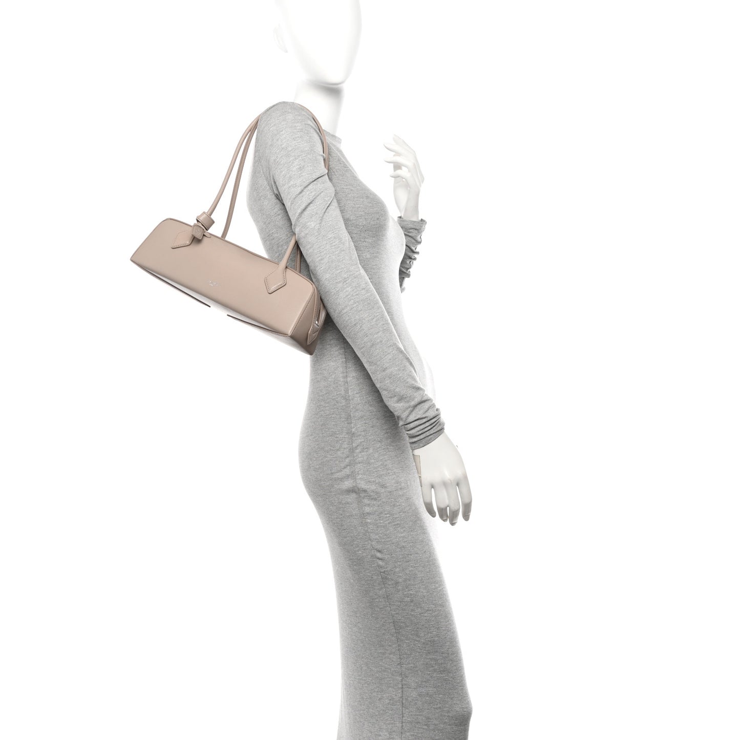 Goatskin Medium Le Teckel Bag Grege