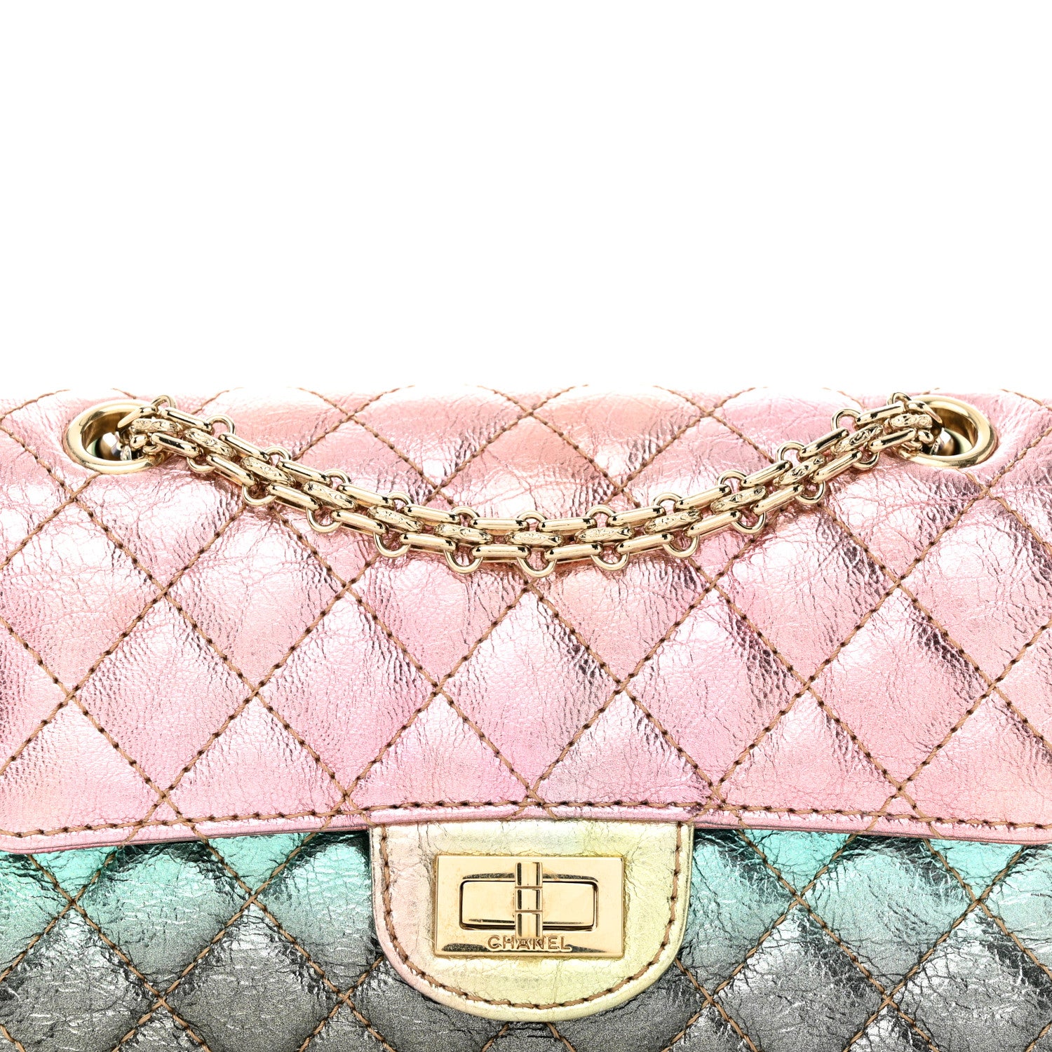 Chanel Metallic Goatskin Quilted Mini 2.55 Reissue Flap Multicolor 8 of 12
