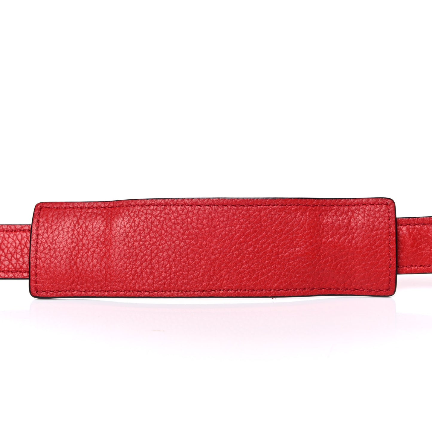 Drummed Calfskin Suede Medium Trapeze Coquelicot
