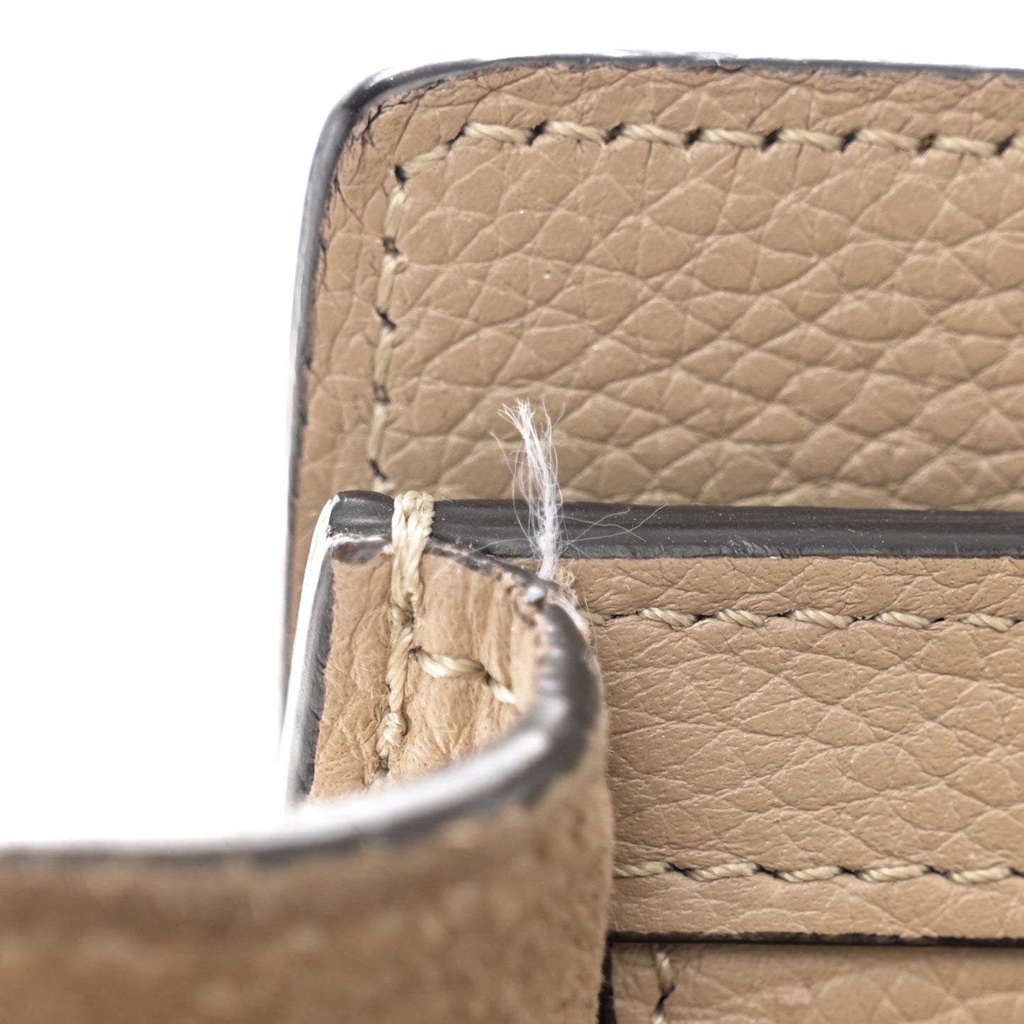 Drummed Calfskin Nano Luggage Dune