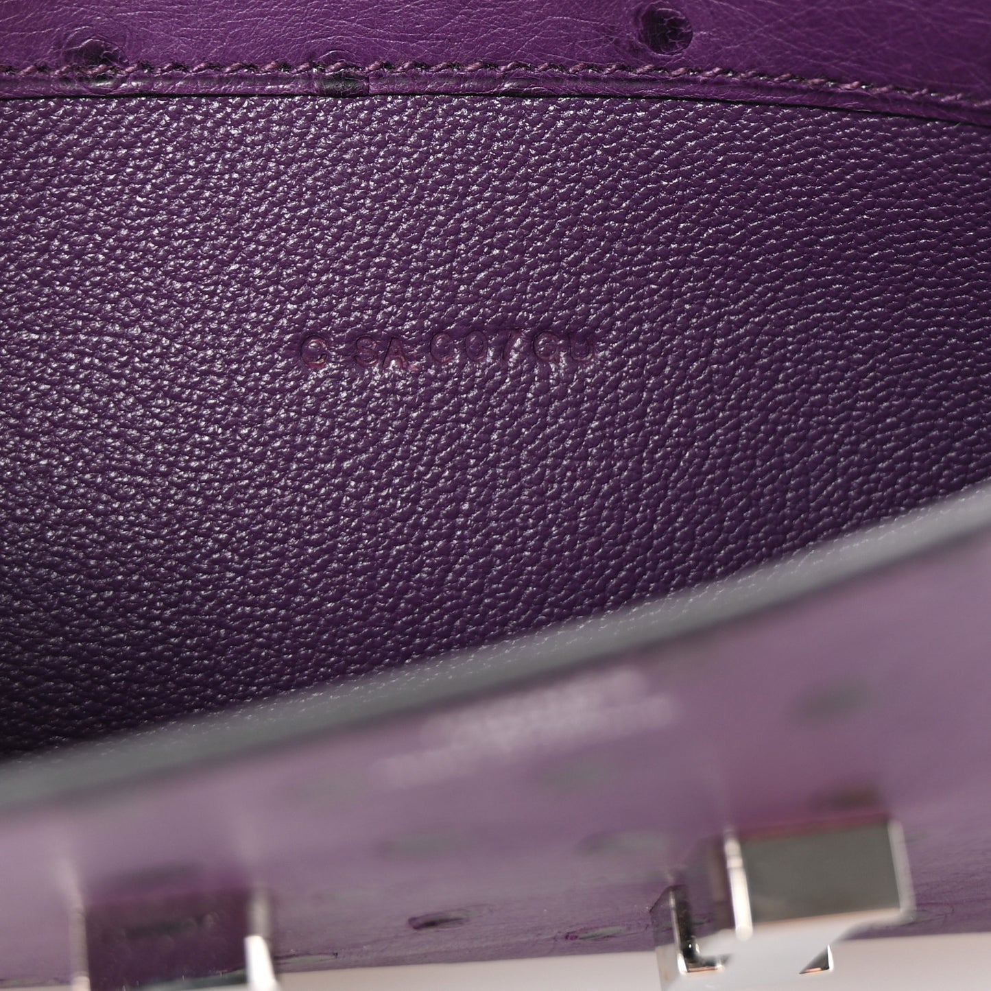 Ostrich Constance Long Wallet Violine