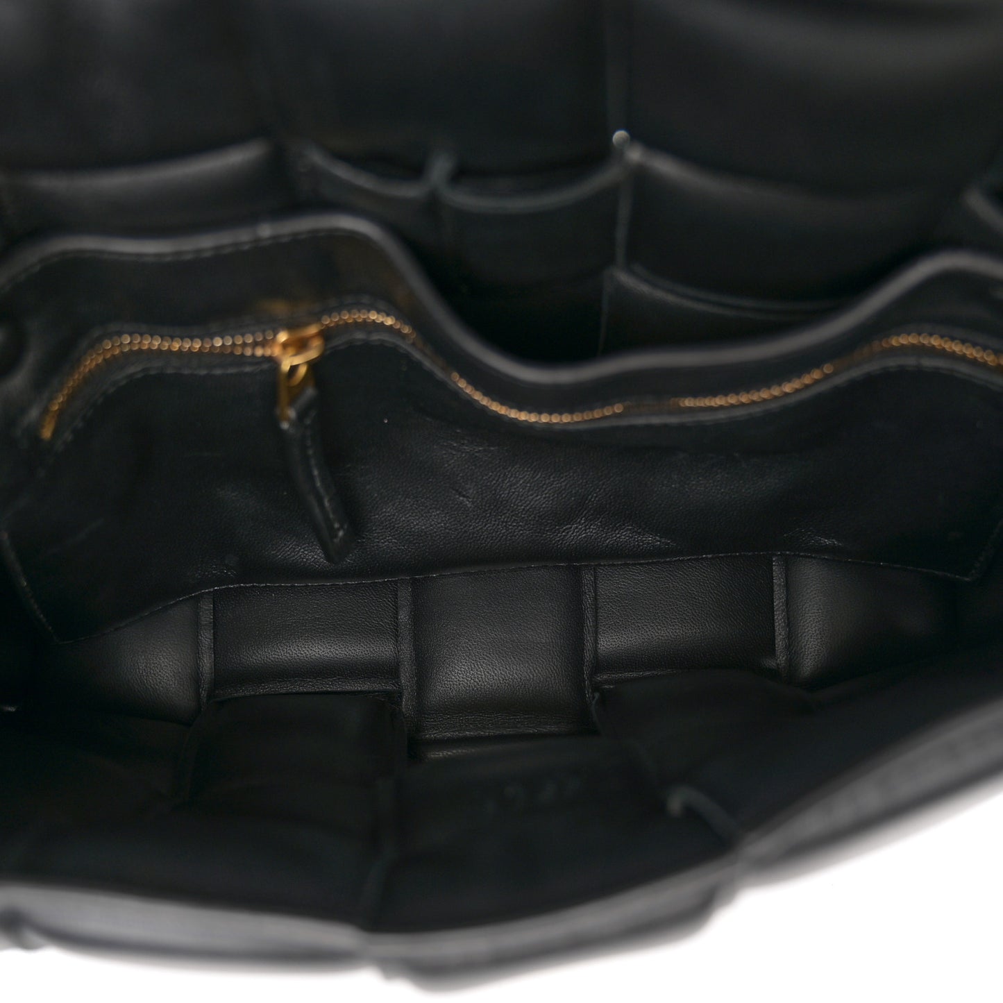Nappa Maxi Intreccio Padded Cassette Crossbody Bag Black
